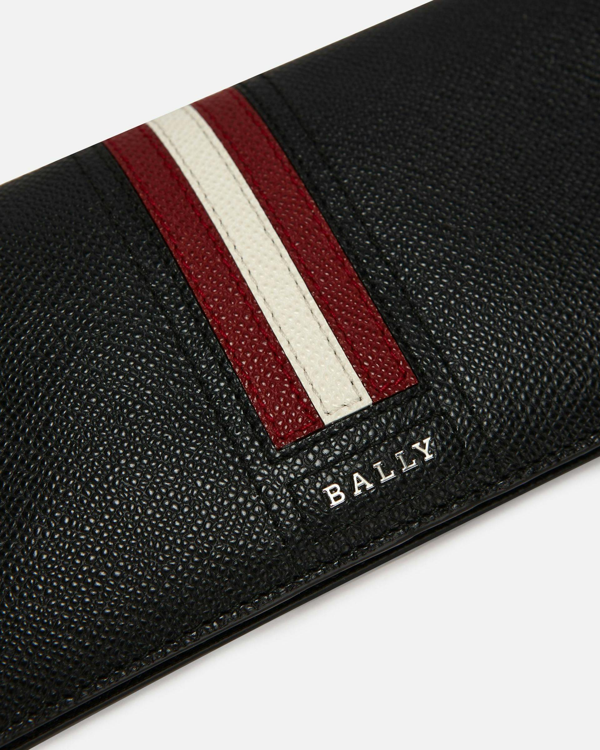 Men's Taliro Leather Continental Wallet In Black | Bally | Still Life Detail