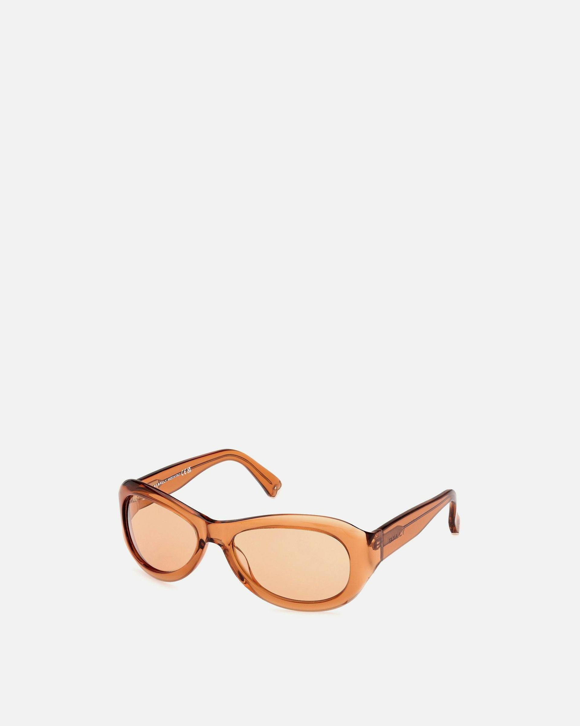 Maurice Acetate Sunglasses in Amber and Orange | Bally | Still Life 3/4 Side