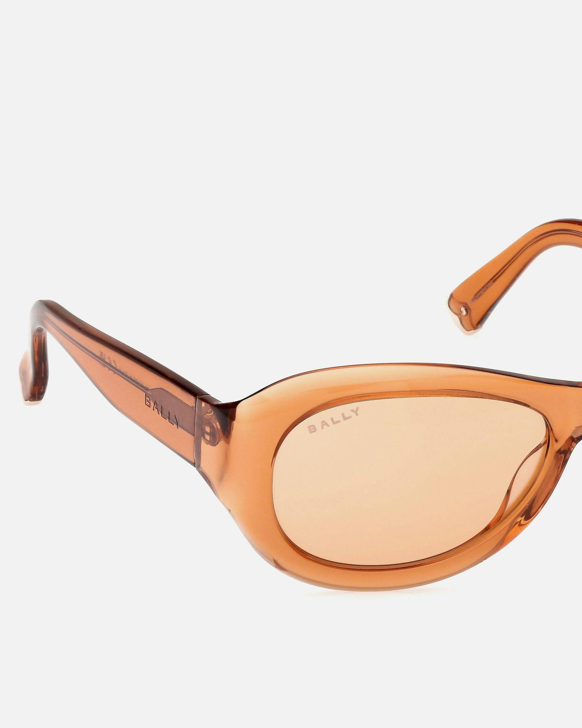 Maurice Acetate Sunglasses in Amber and Orange | Bally | Still Life Detail