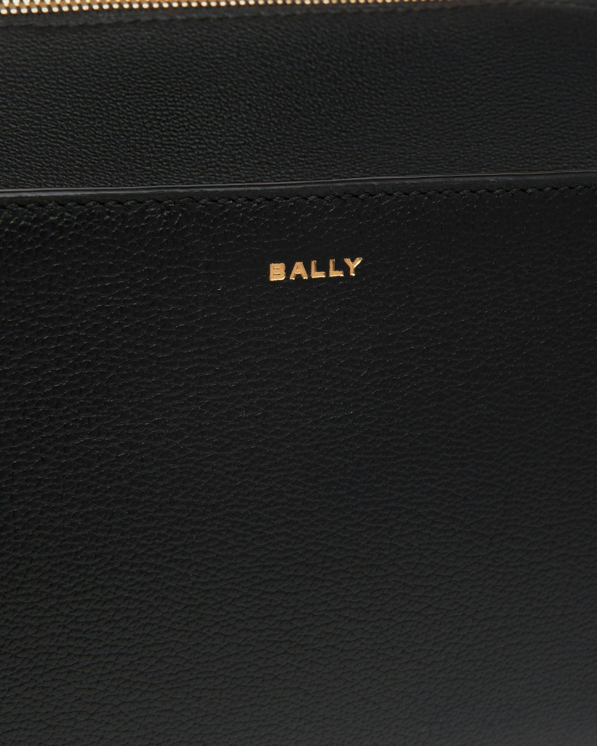 Men's Arkle Belt Bag in Black Grained Leather | Bally | Still Life Detail