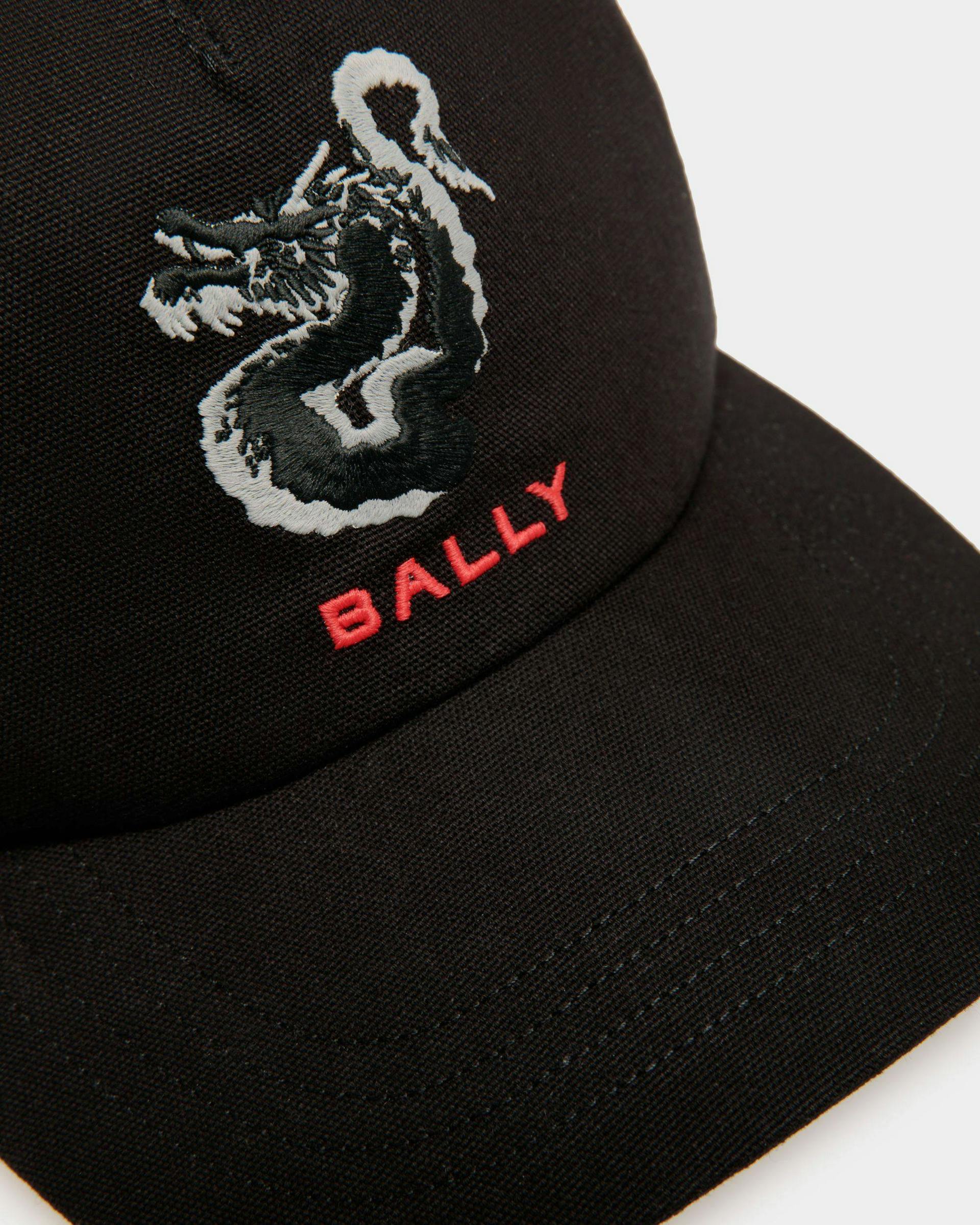 Men's Baseball Hat In Black Cotton | Bally | Still Life Detail