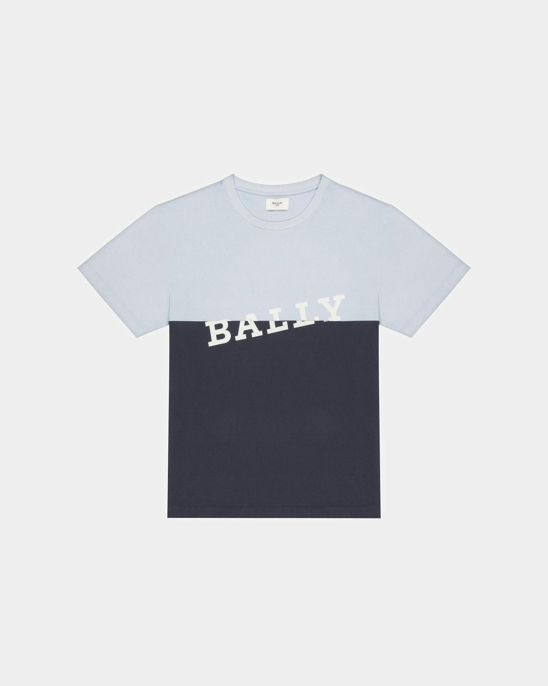 ライトブルー＆ミッドナイトブルー コットン Tシャツ - 男性 - Bally - 01