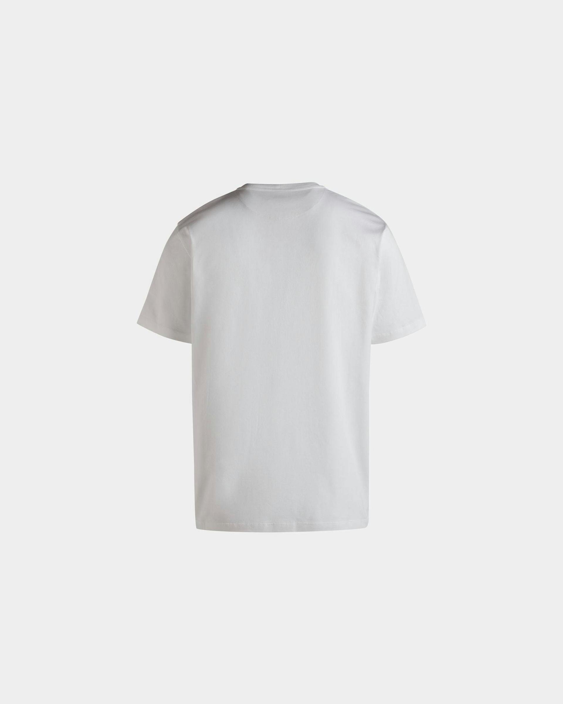 Men's T-Shirt In White Cotton | Bally | Still Life Back