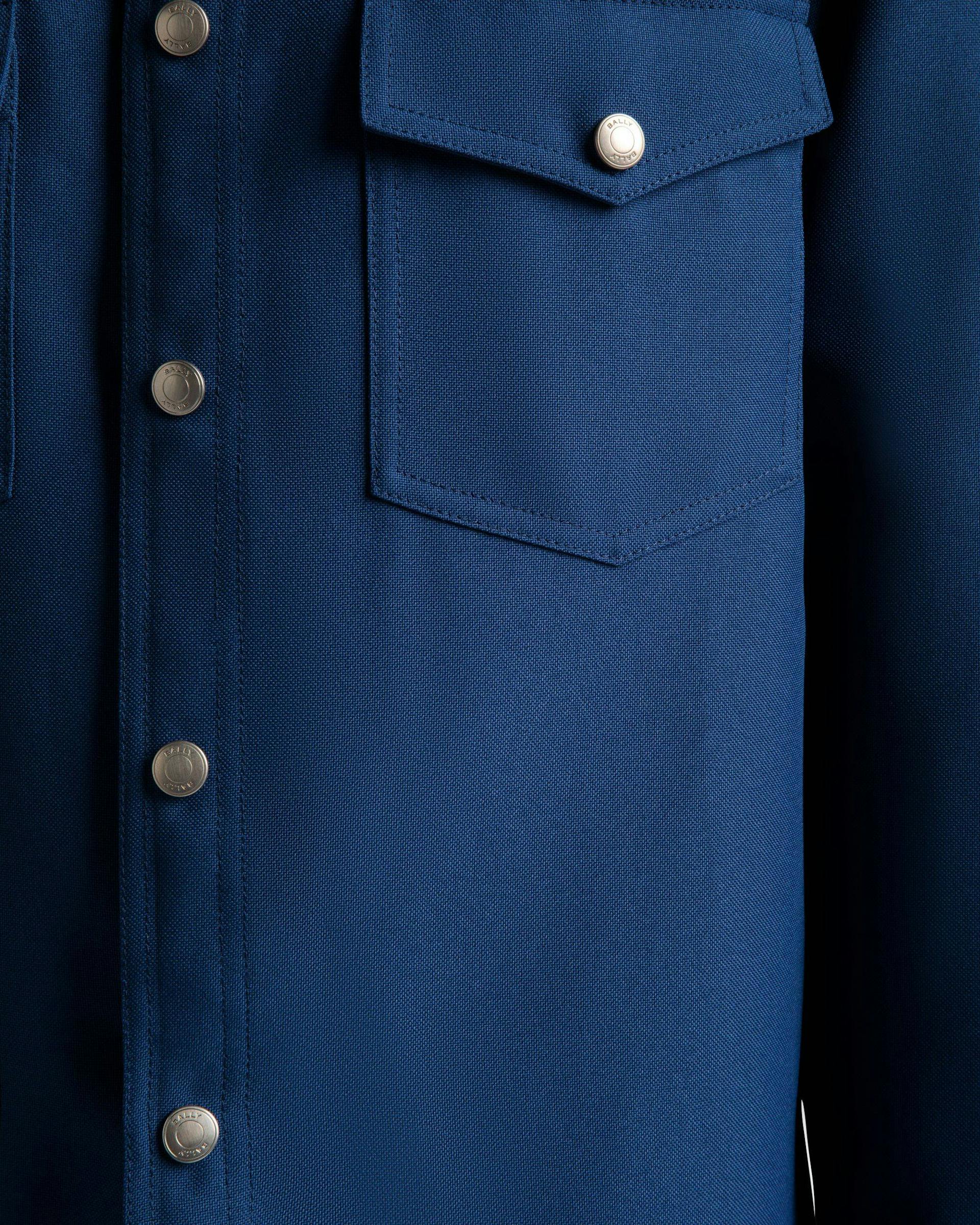Men's Shirt In Dark Blue | Bally | On Model Detail