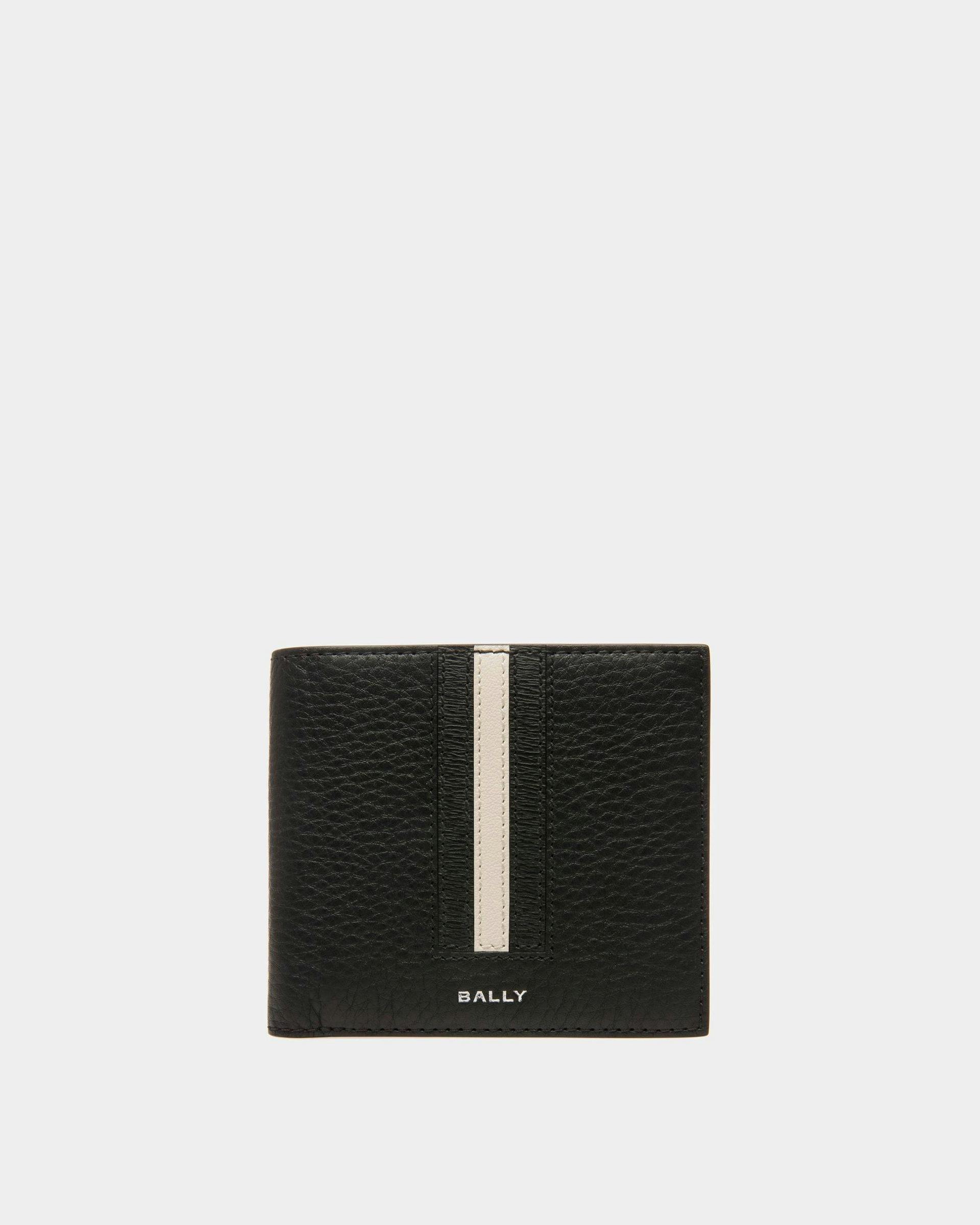 Men's Ribbon ID Coin Wallet In Black Leather | Bally | Still Life Front