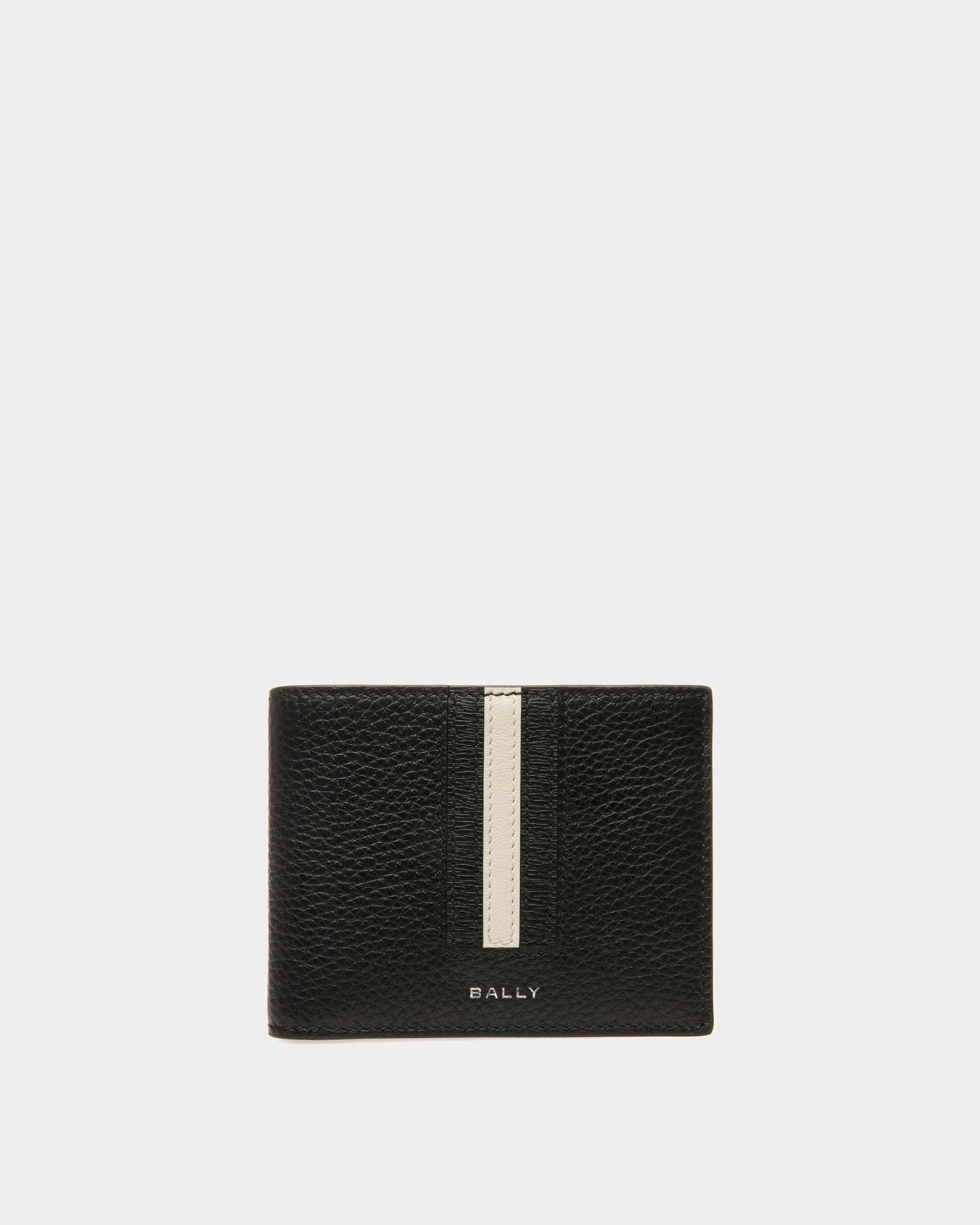 Men's Ribbon Wallet In Black Leather | Bally | Still Life Front