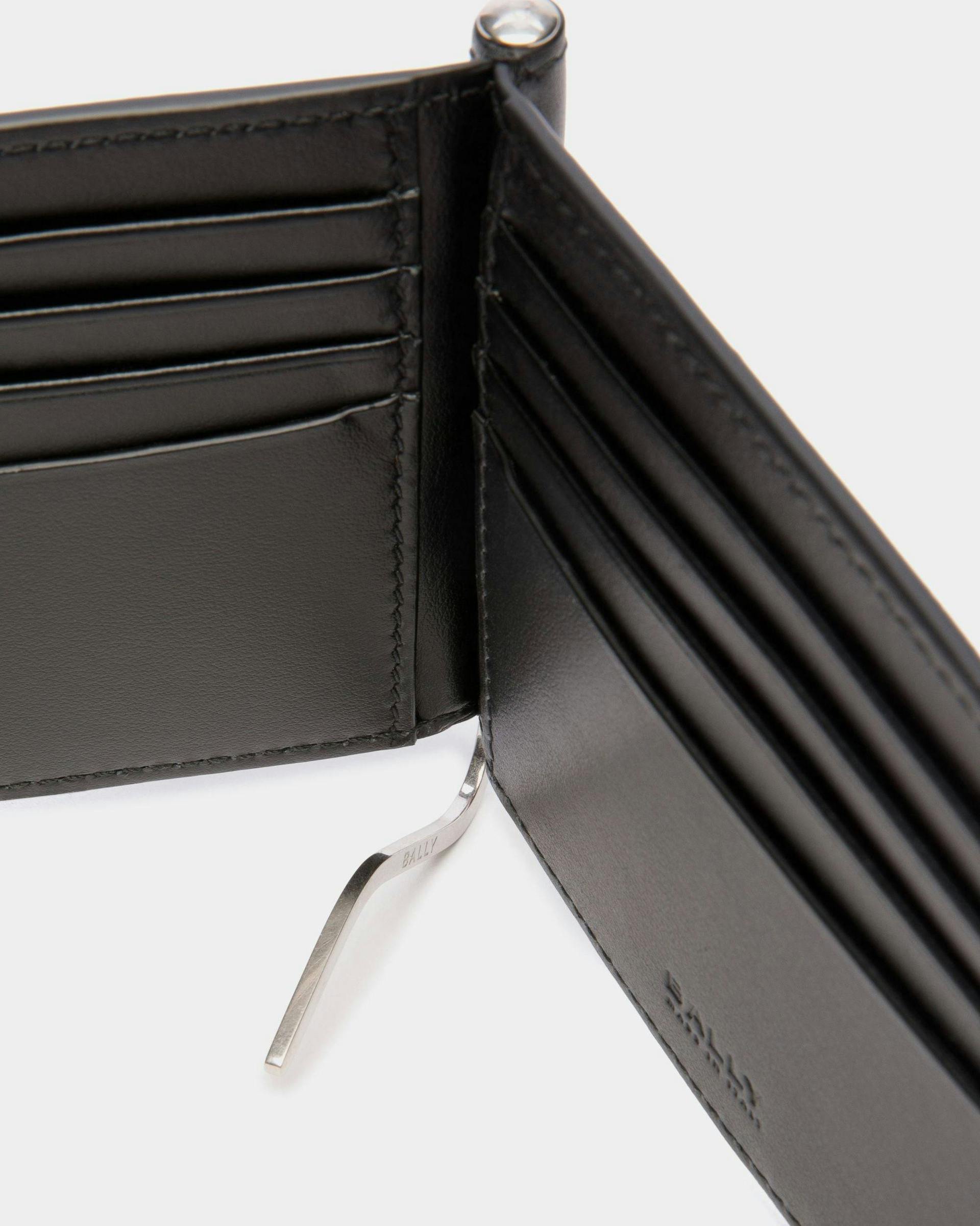 Men's Busy Bally Bifold Wallet in Black Leather | Bally | Still Life Detail