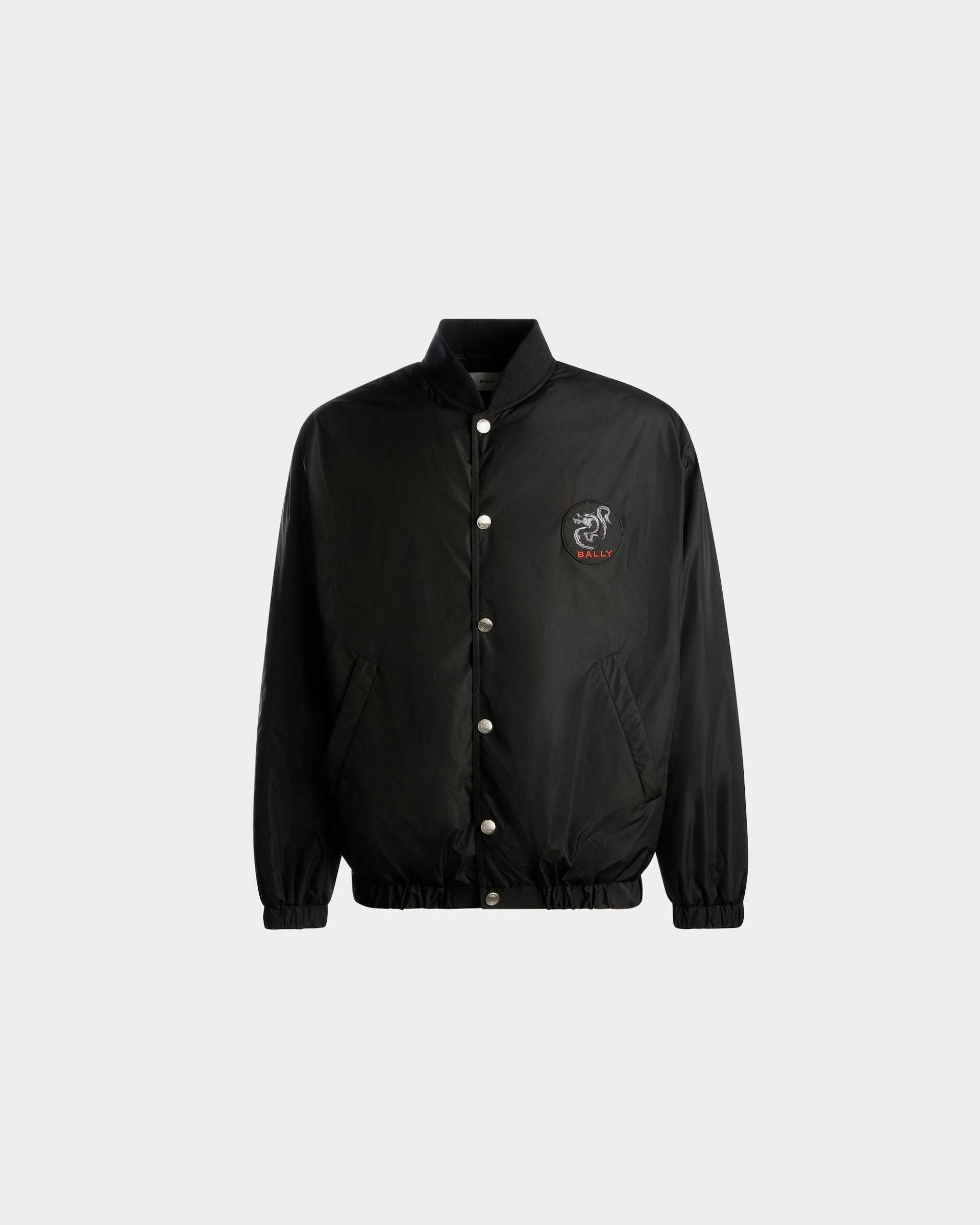 Men's Bomber In Black Synthetic Fabric | Bally | Still Life Front