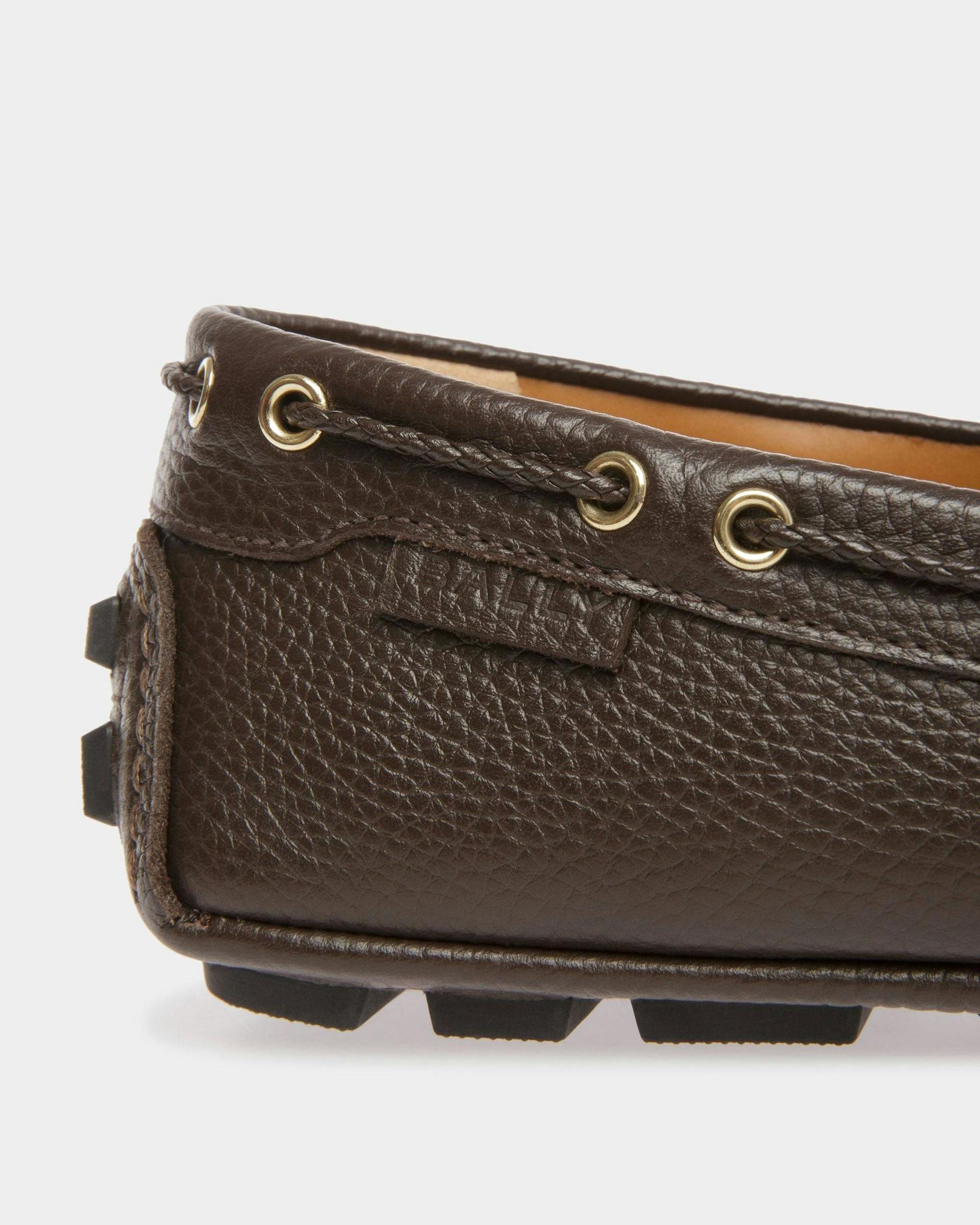 Men's Kerbs Drivers In Brown Leather | Bally | Still Life Detail