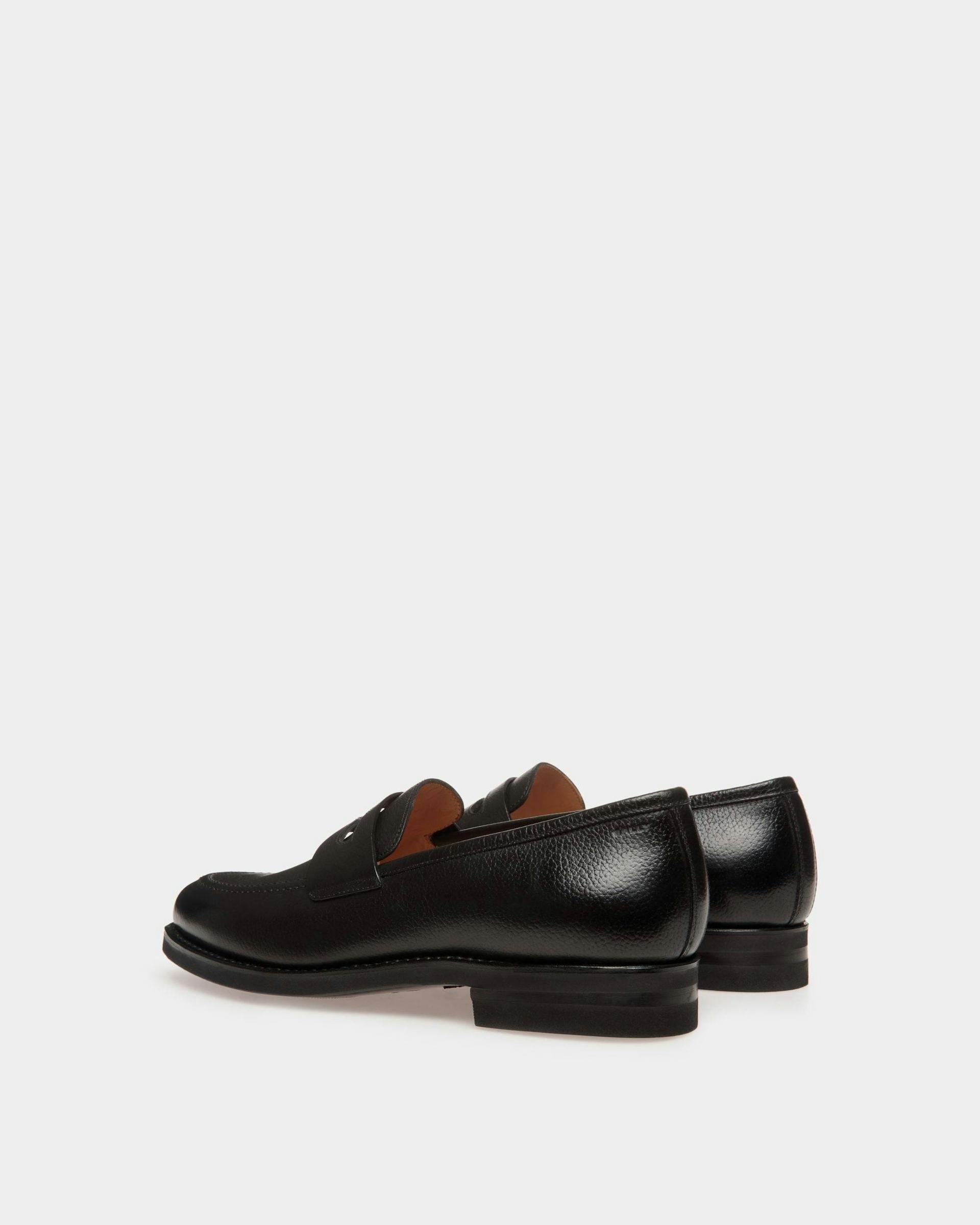 Men's Schoenen Loafer in Embossed Leather | Bally | Still Life 3/4 Back