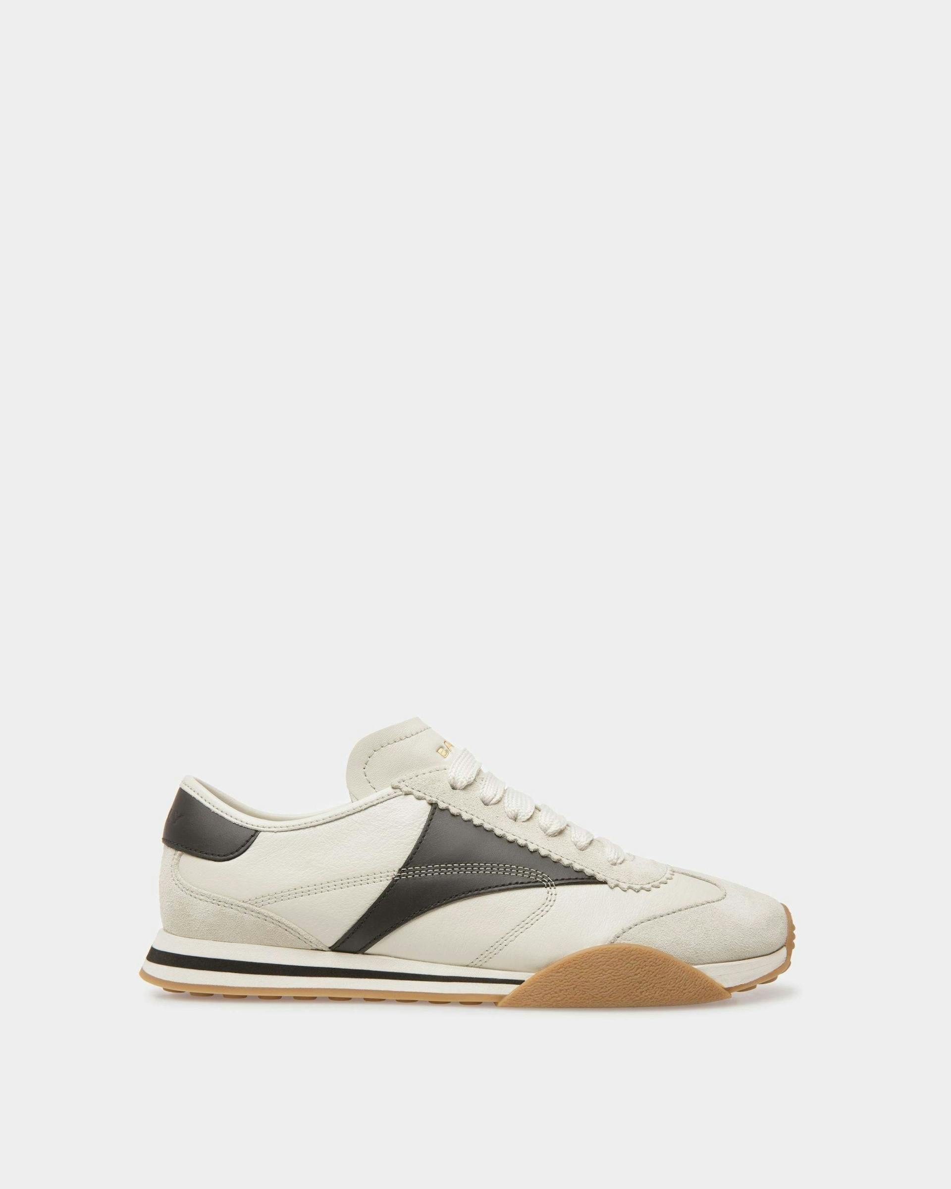 Men's Sussex Sneakers In Black And Dusty White Leather | Bally | Still Life Side