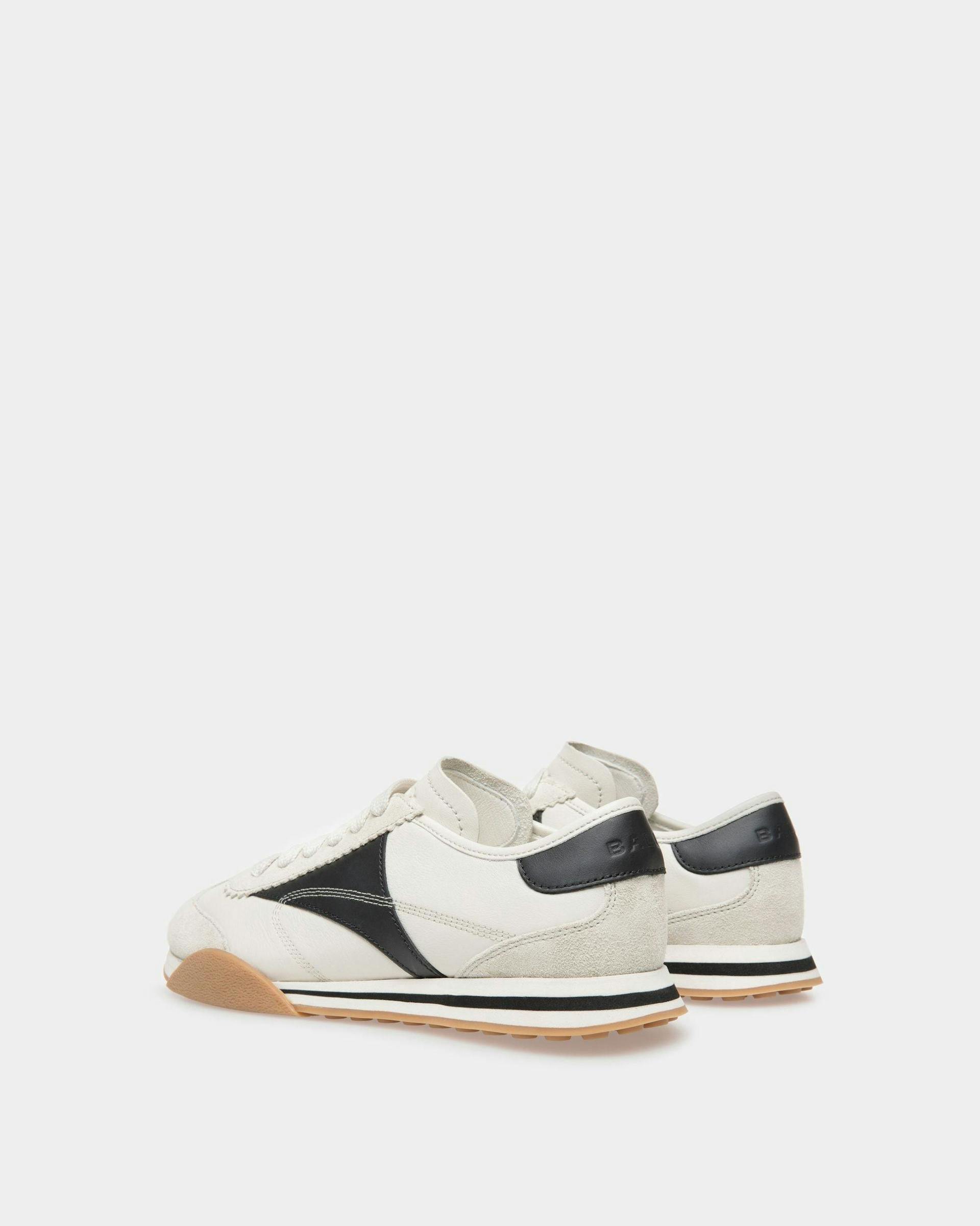 Men's Sussex Sneakers In Black And Dusty White Leather | Bally | Still Life 3/4 Back