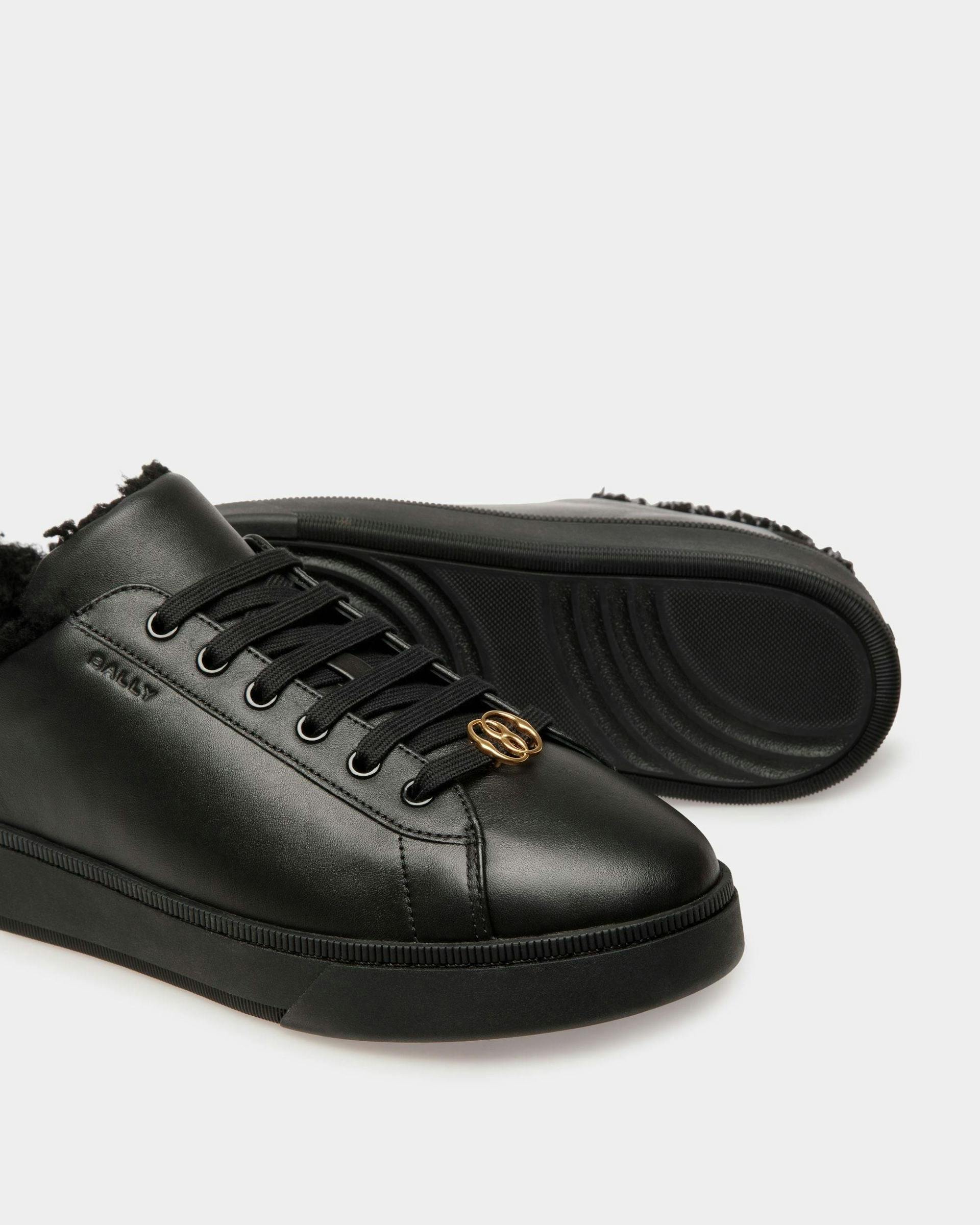 Men's Raise Sneakers In Black Leather | Bally | Still Life Detail