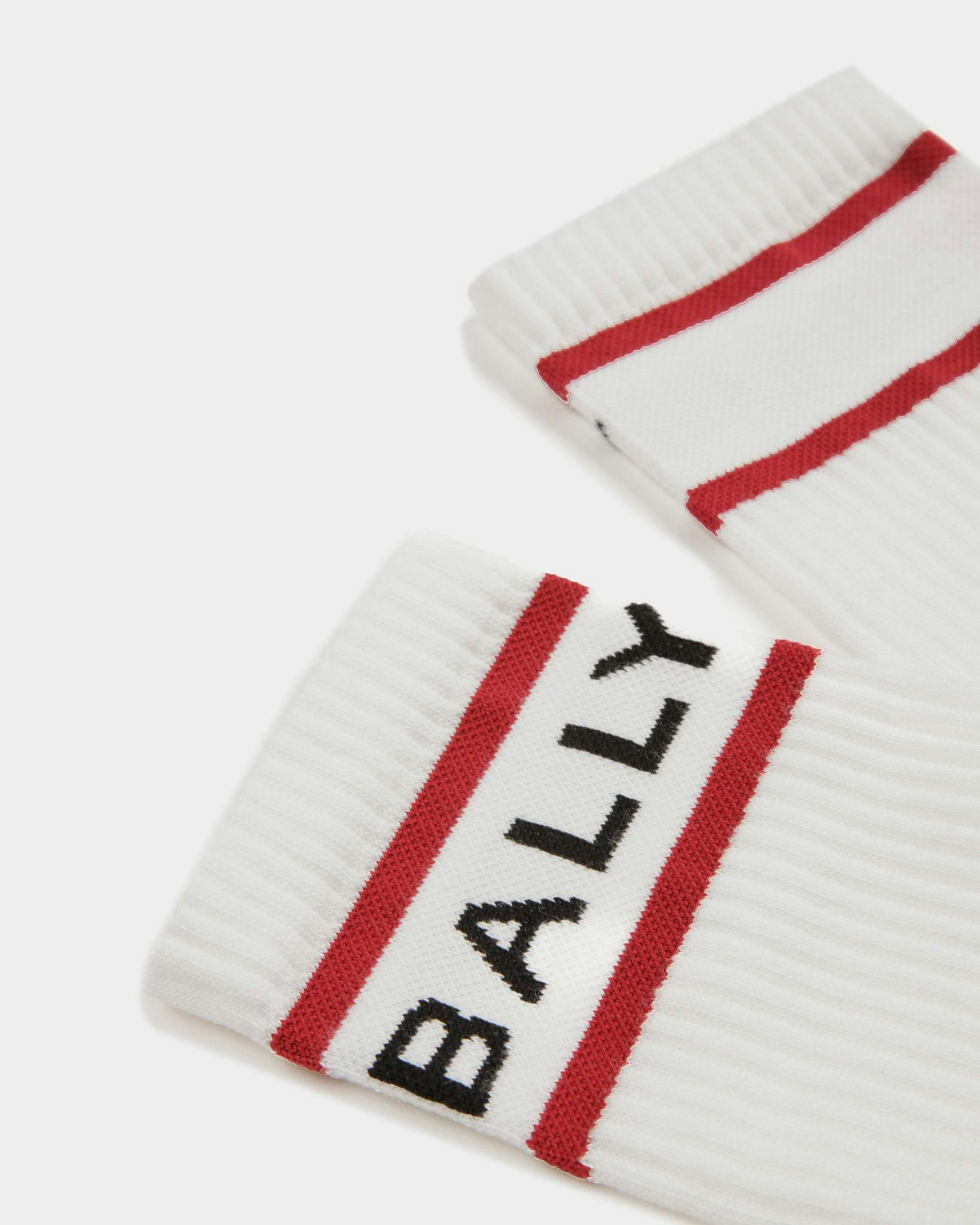 Bally Stripe ソックス ホワイト＆ディープルビー - Bally - 02