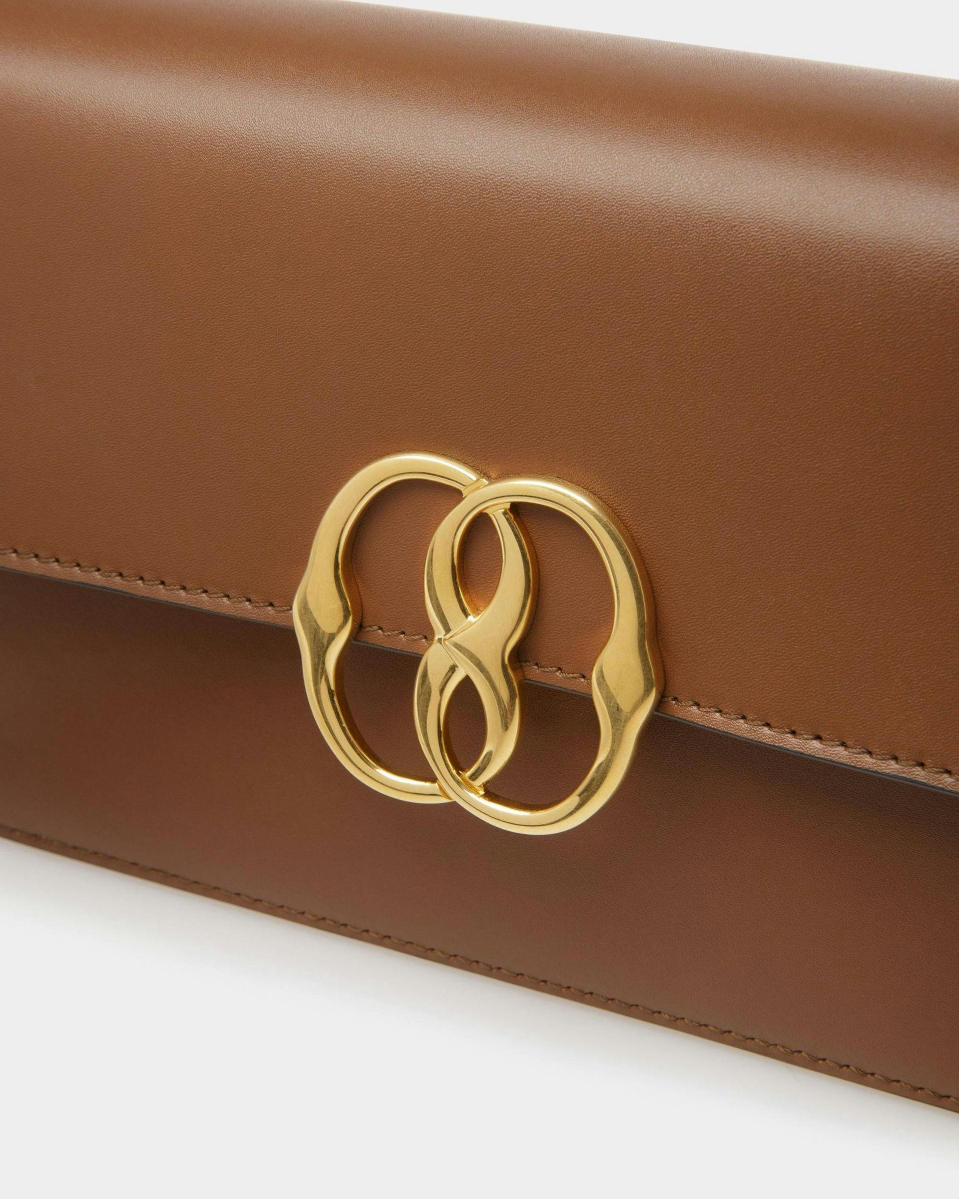Women's Emblem Shoulder Bag In Brown Leather | Bally | Still Life Detail