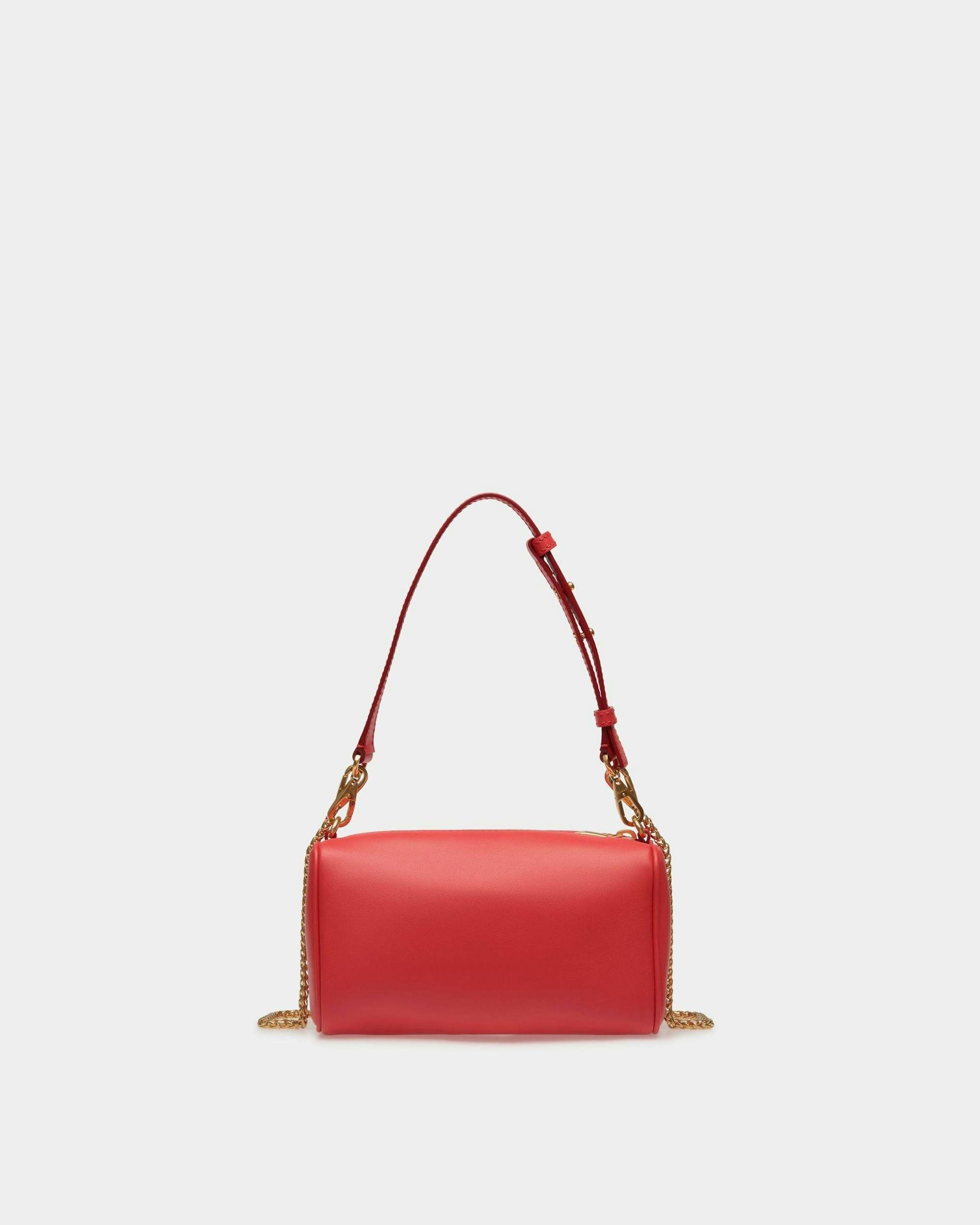 Women's Emblem Mini Bag In Red Leather | Bally | Still Life Back
