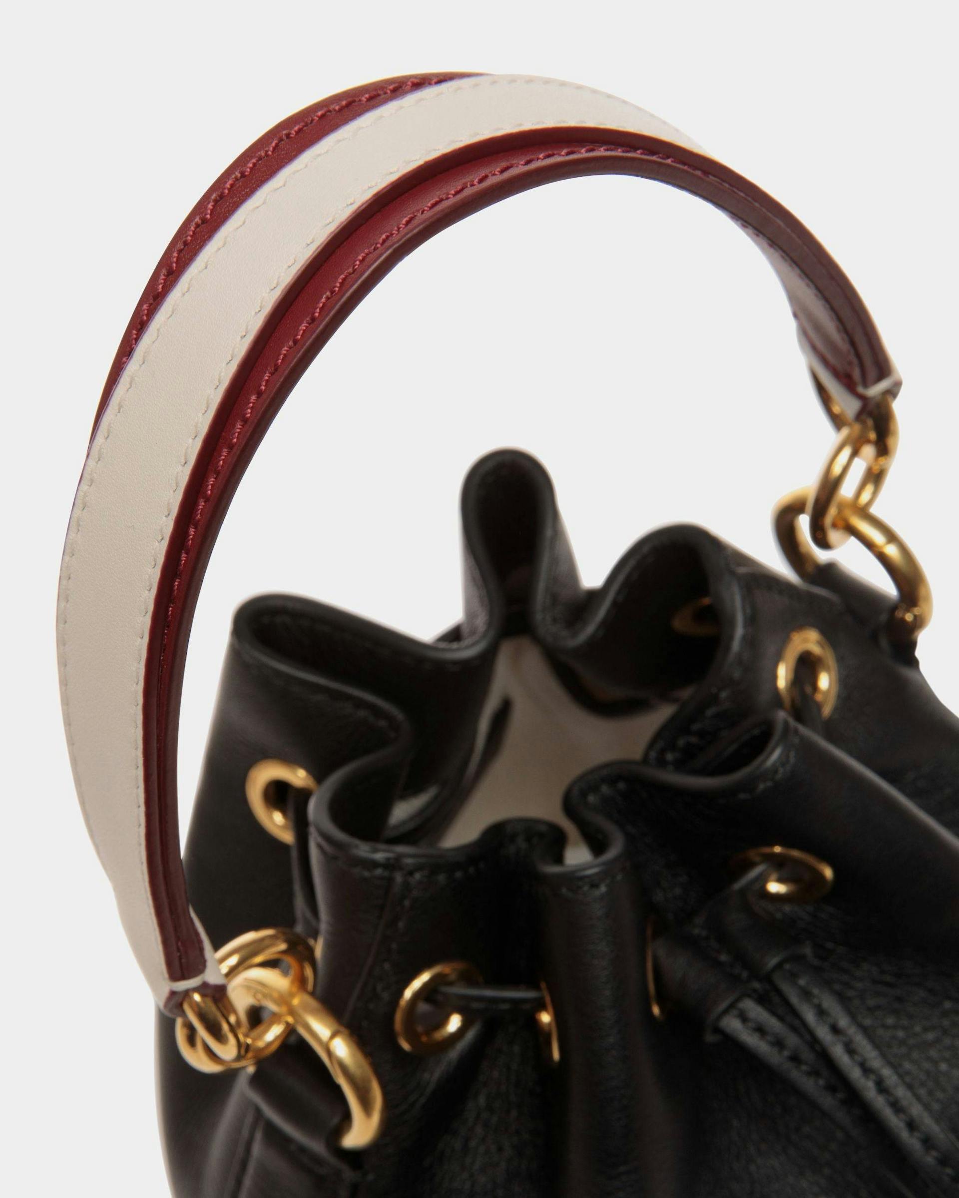 Women's Code Mini Bucket Bag in Black Leather | Bally | Still Life Detail