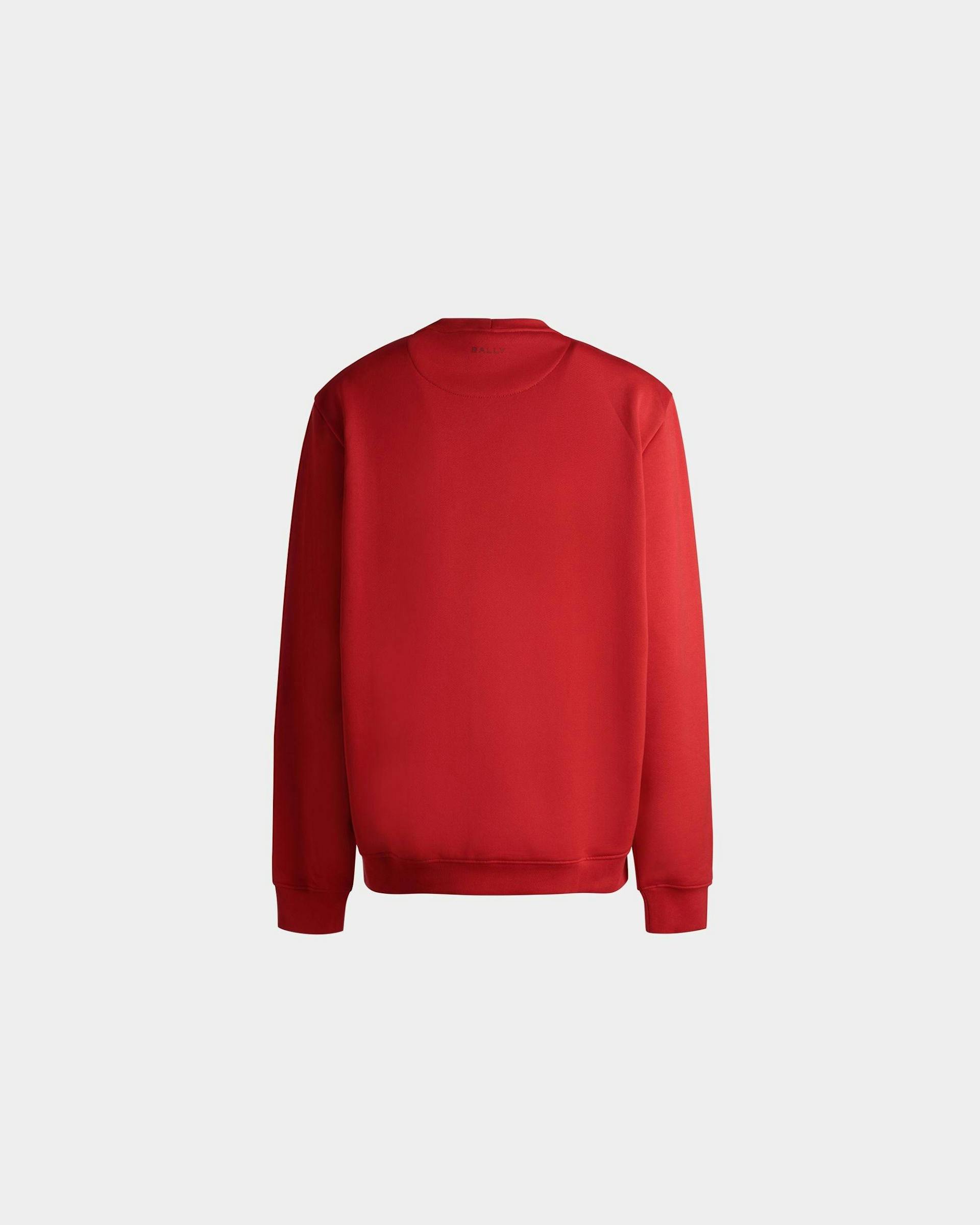 Women's Crewneck Sweatshirt In Red Cotton | Bally | Still Life Back