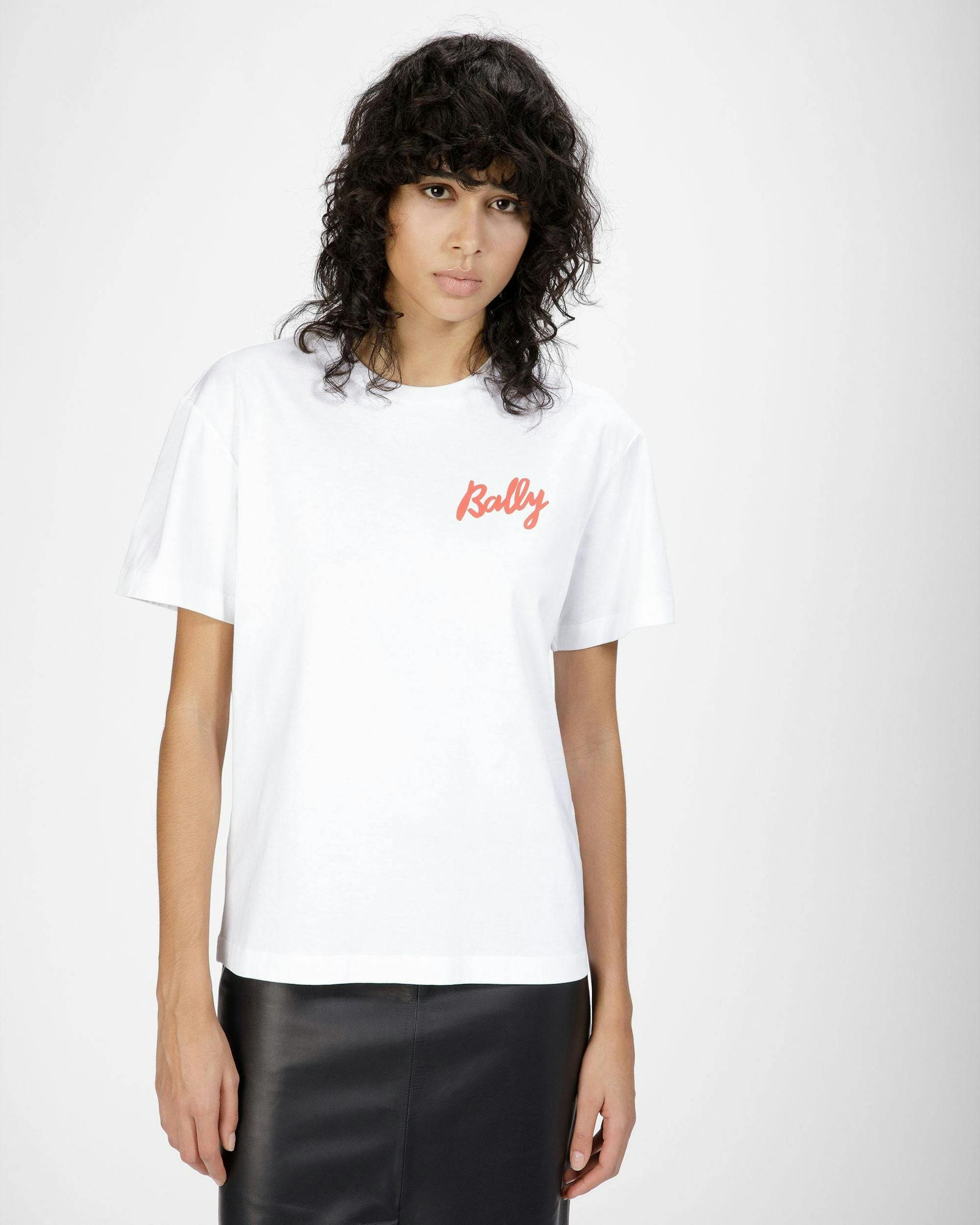 ホワイト コットン Tシャツ - Bally - 03