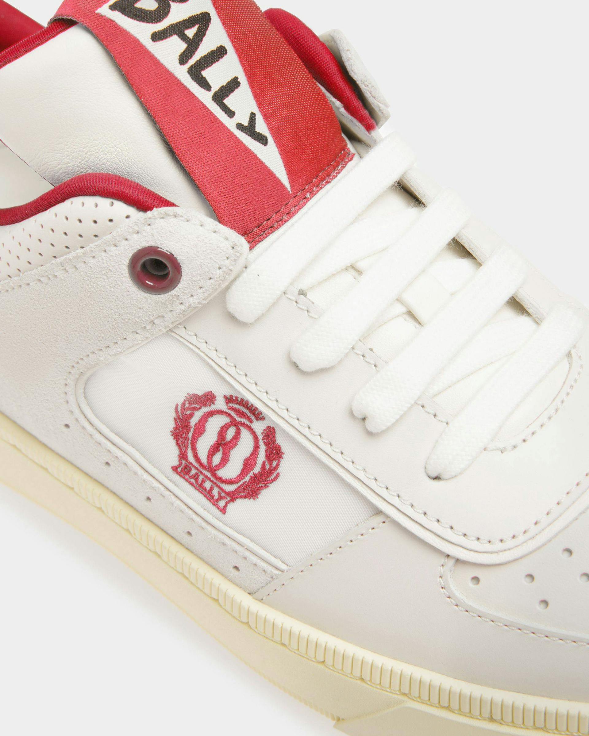 Women's Raise Sneakers In White And Red Leather | Bally | Still Life Detail