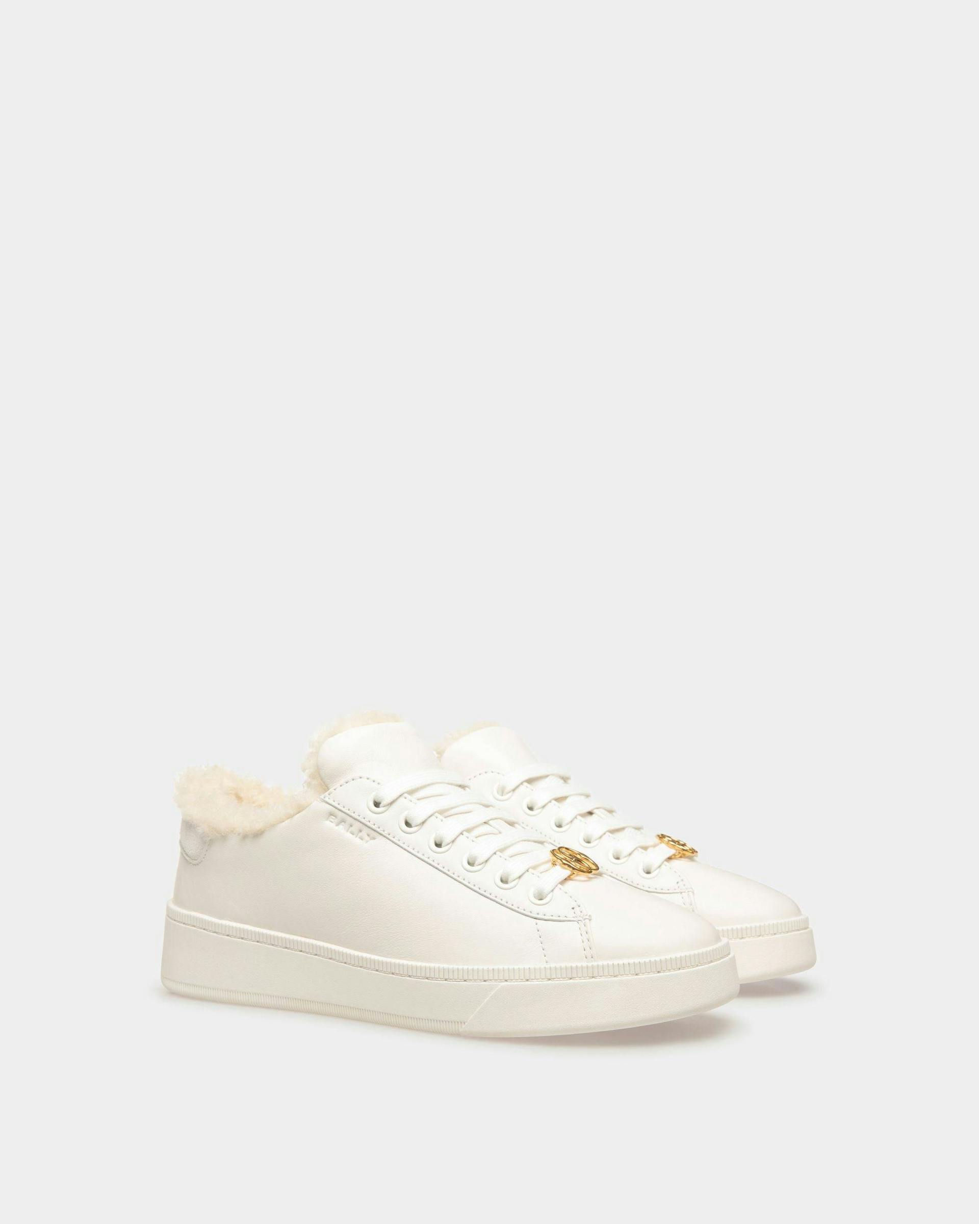 Women's Raise Sneakers In White Leather | Bally | Still Life 3/4 Front