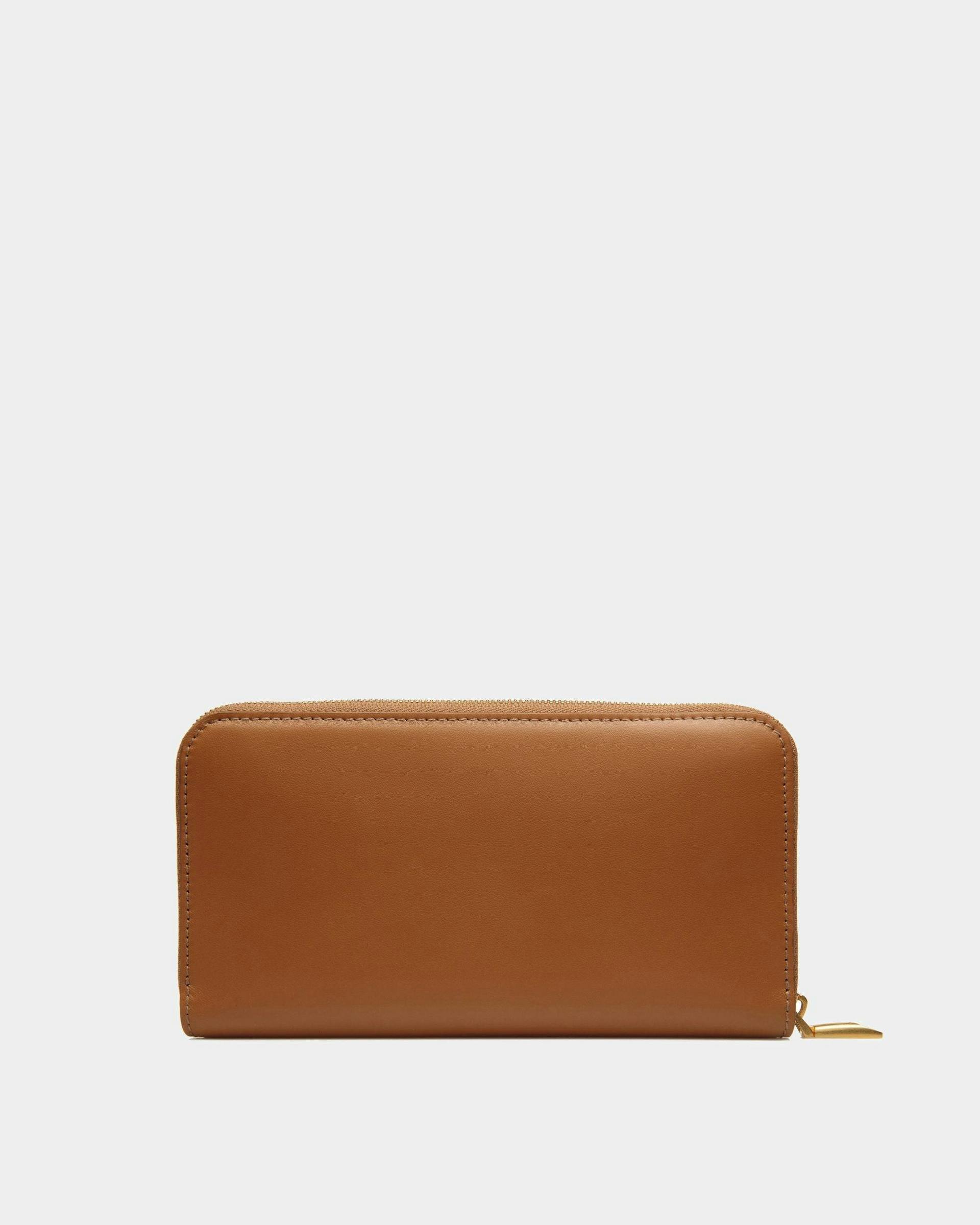 Women's Emblem Long Wallet In Brown Leather | Bally | Still Life Back