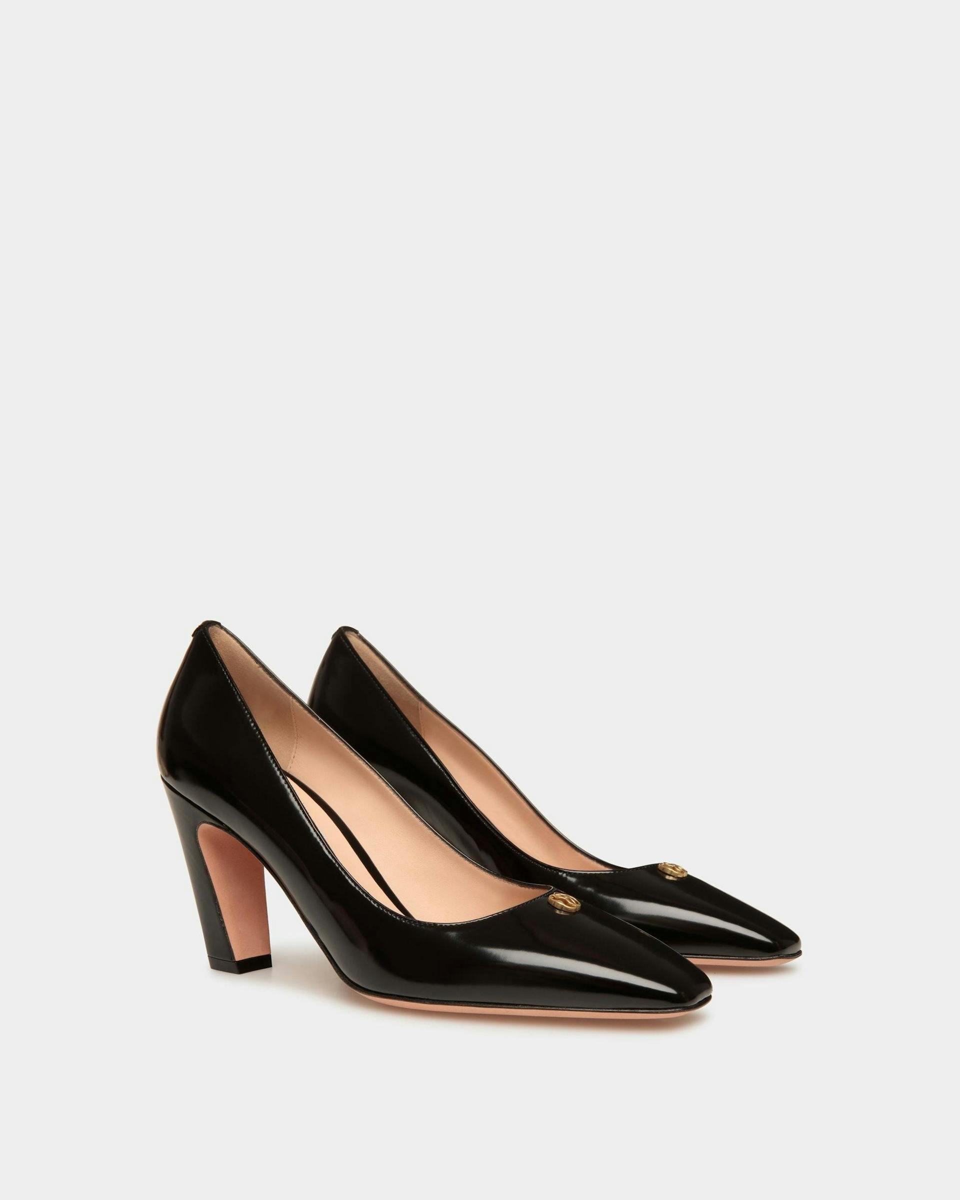 Women's Sylt Pump In Black Leather | Bally | Still Life 3/4 Front
