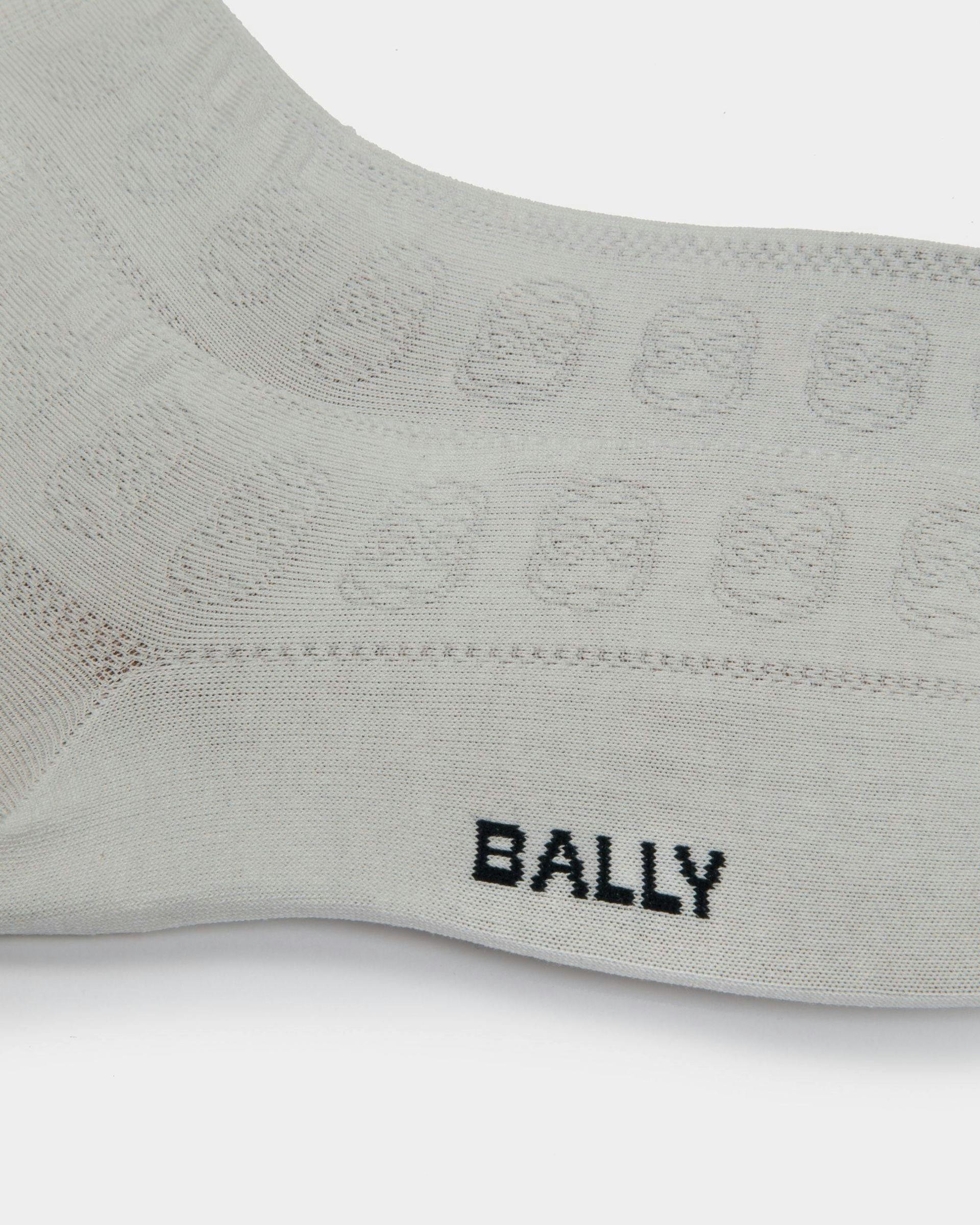 Women's Logo Socks In Beige Cotton | Bally | Still Life Detail