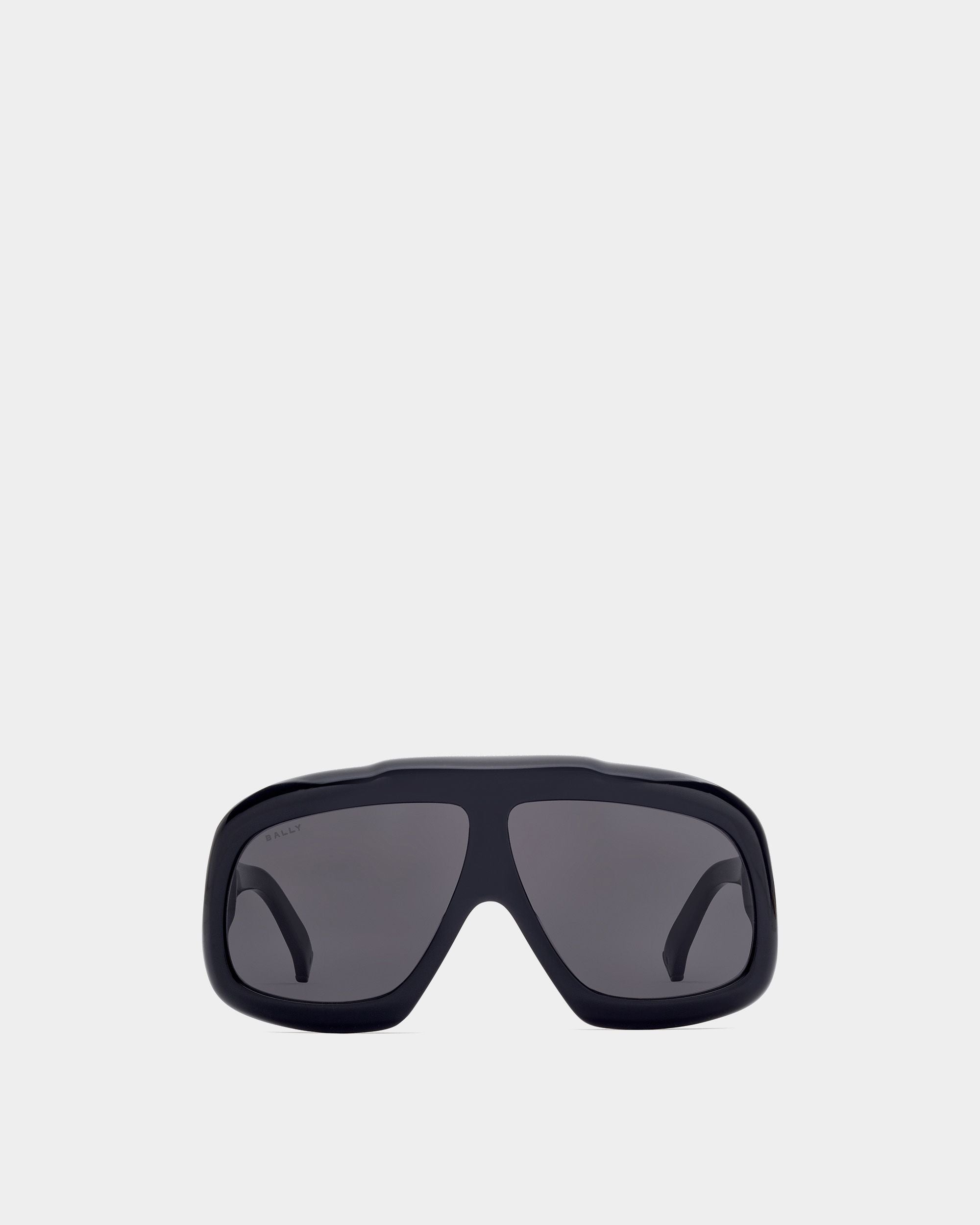 Bally Global - Eyger Acetate Sunglasses In Black and Smoke - Black