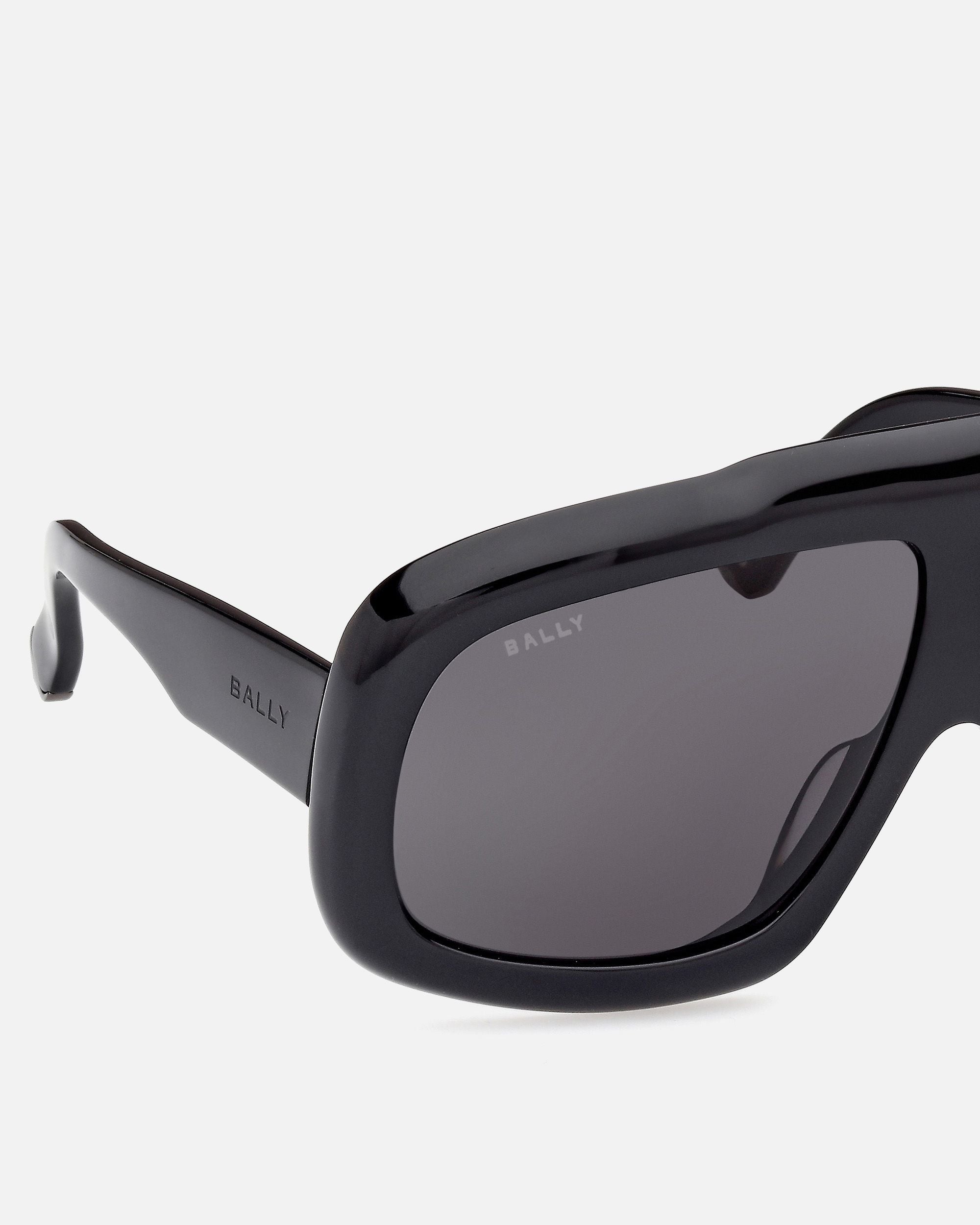 Bally Global - Eyger Acetate Sunglasses In Black and Smoke - Black
