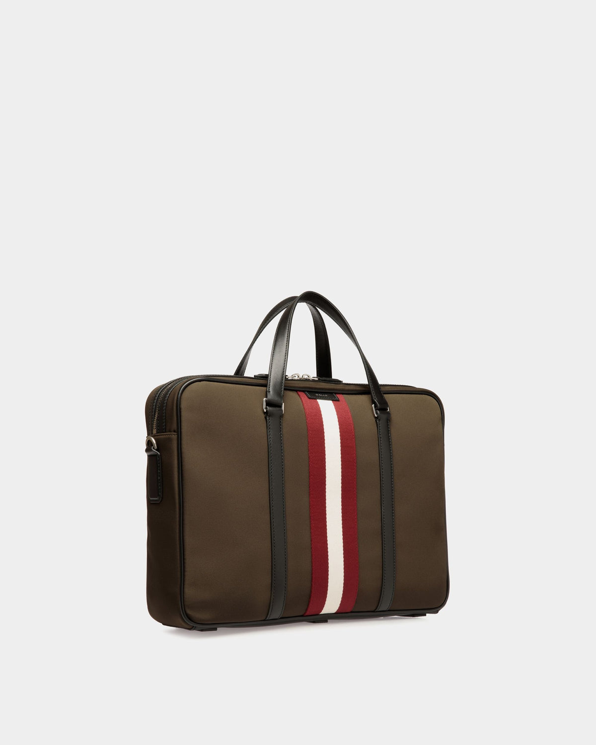 Men's Green Code Briefcase In Military Green Nylon | Bally Global