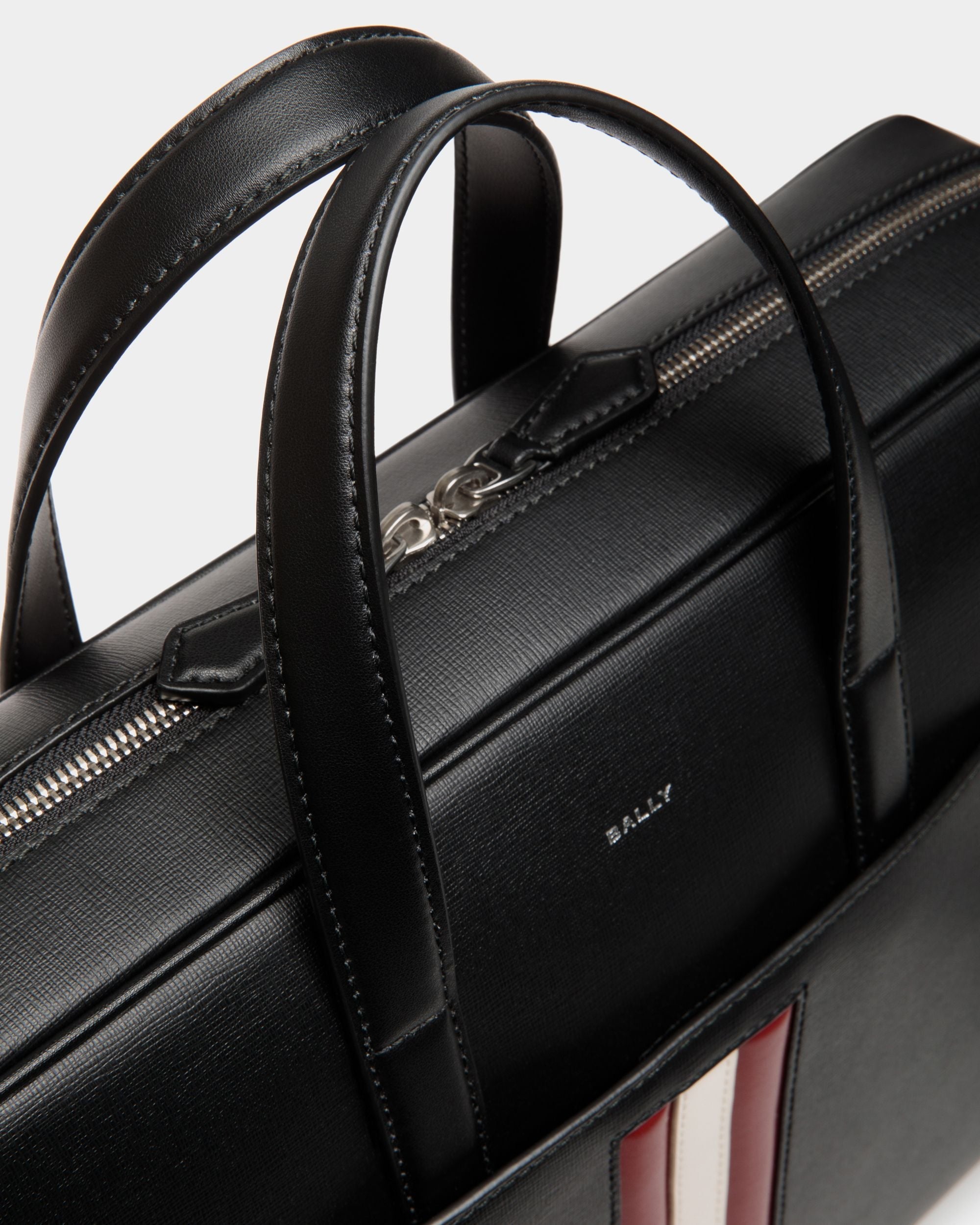 Bally Global - Mythos ブリーフケース ブラック 皮革繊維再生複合材 - ブラック