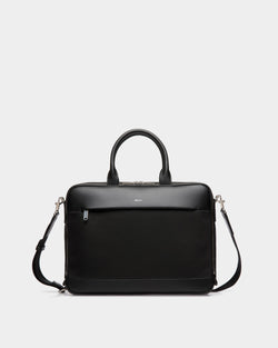Vogel Briefcase in Black Nylon and Recycled Leather