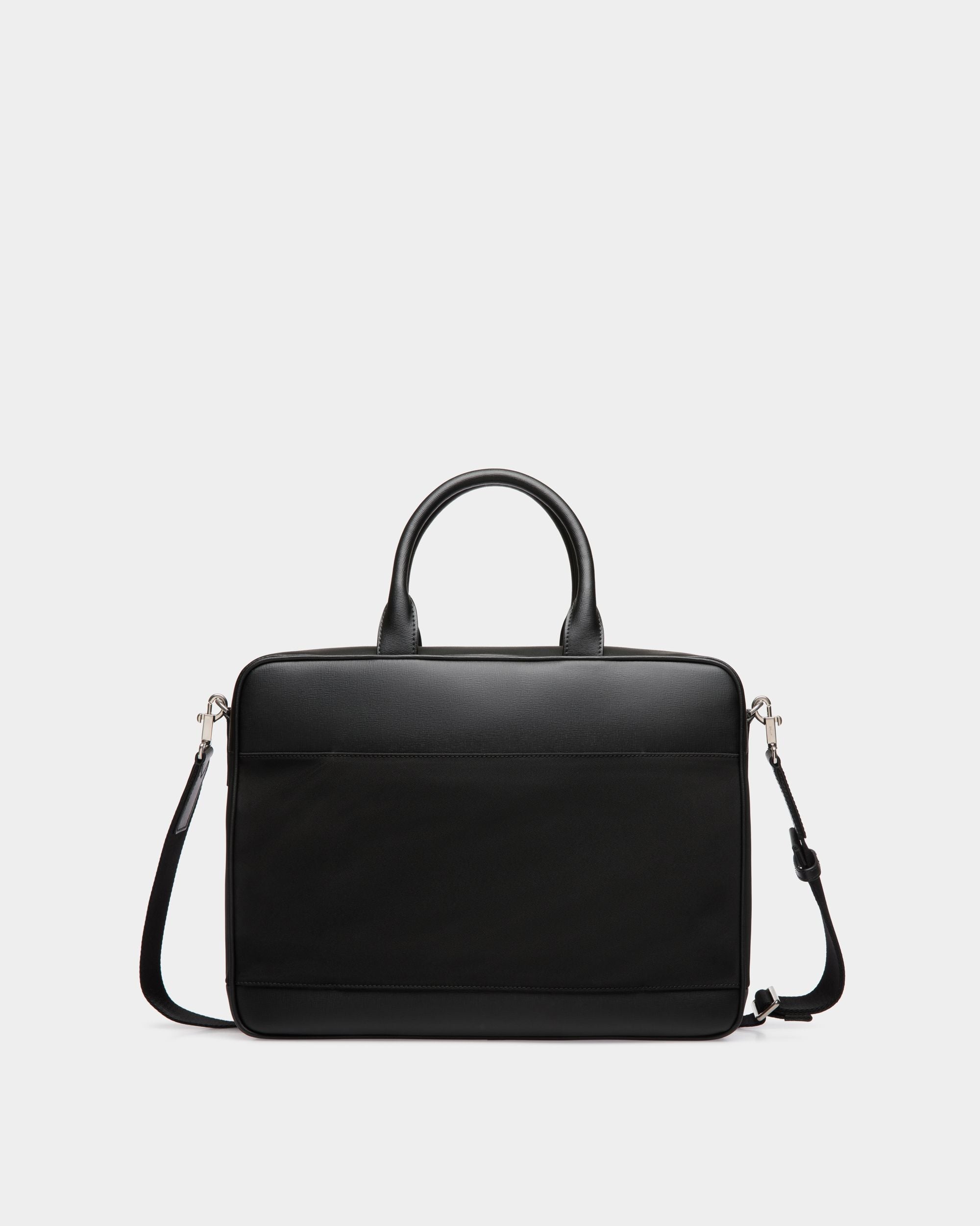 Bally Global - Vogel Briefcase in Black Nylon and Recycled Leather - Black