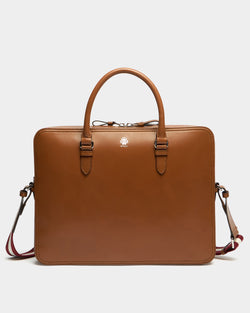 Ray Briefcase in Amber Brown Leather