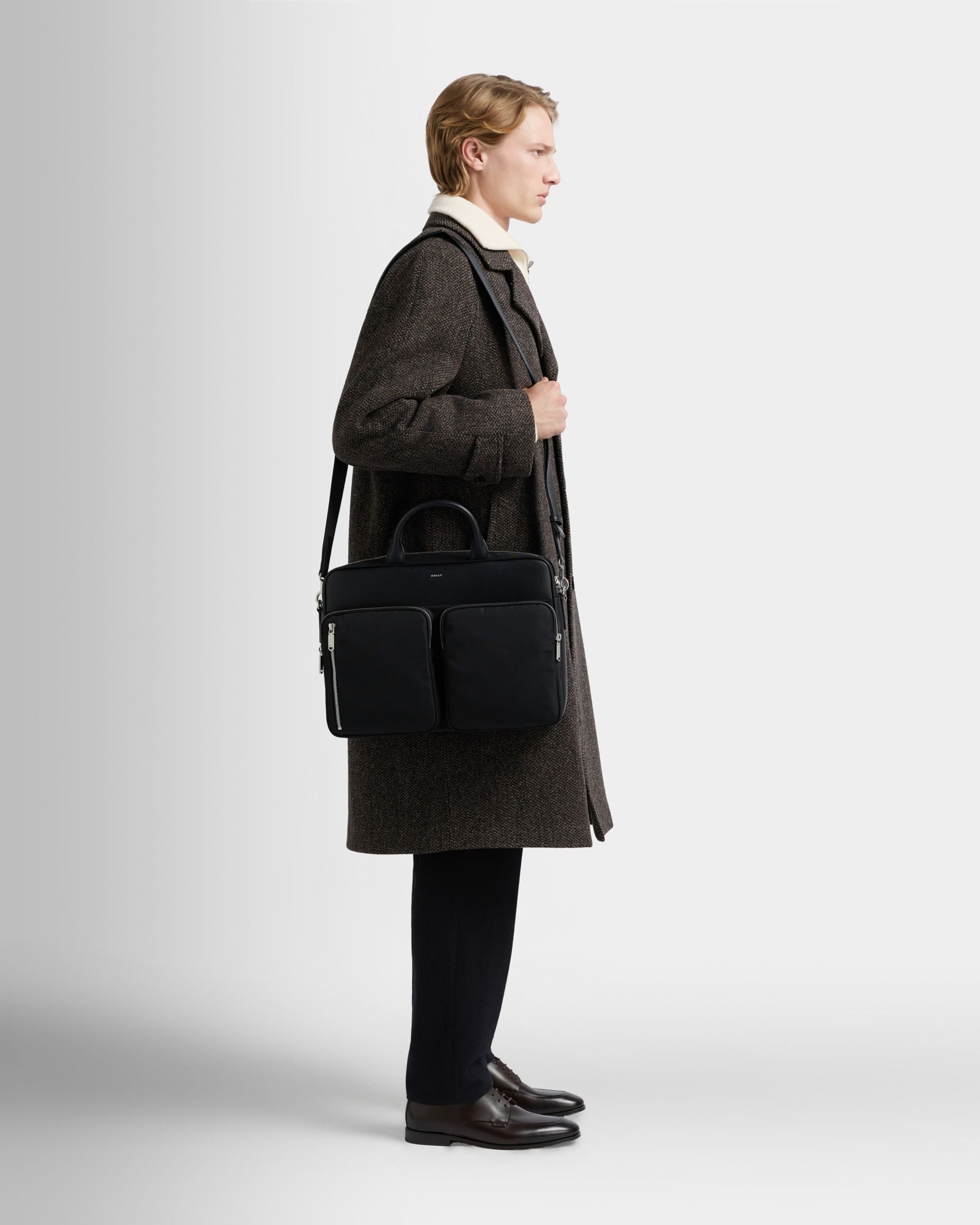 Bally Global - Vogel ブリーフケース ブラックナイロン リサイクルレザー - ブラック