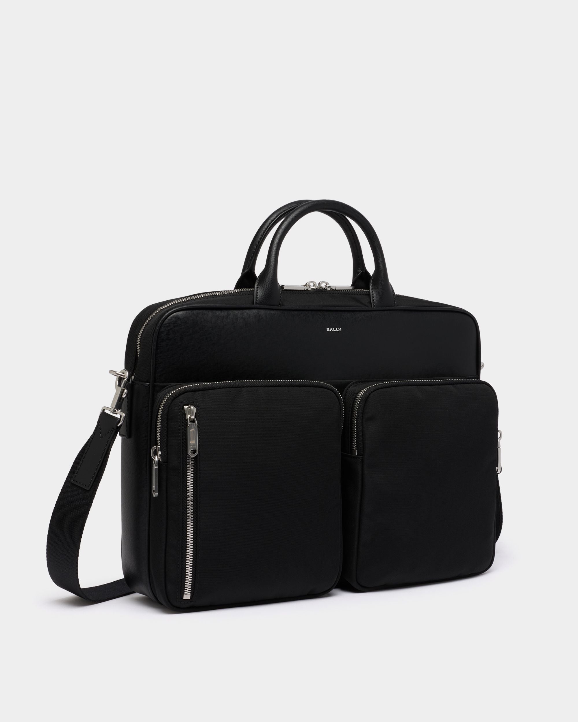 Bally Global - Vogel ブリーフケース ブラックナイロン リサイクルレザー - ブラック