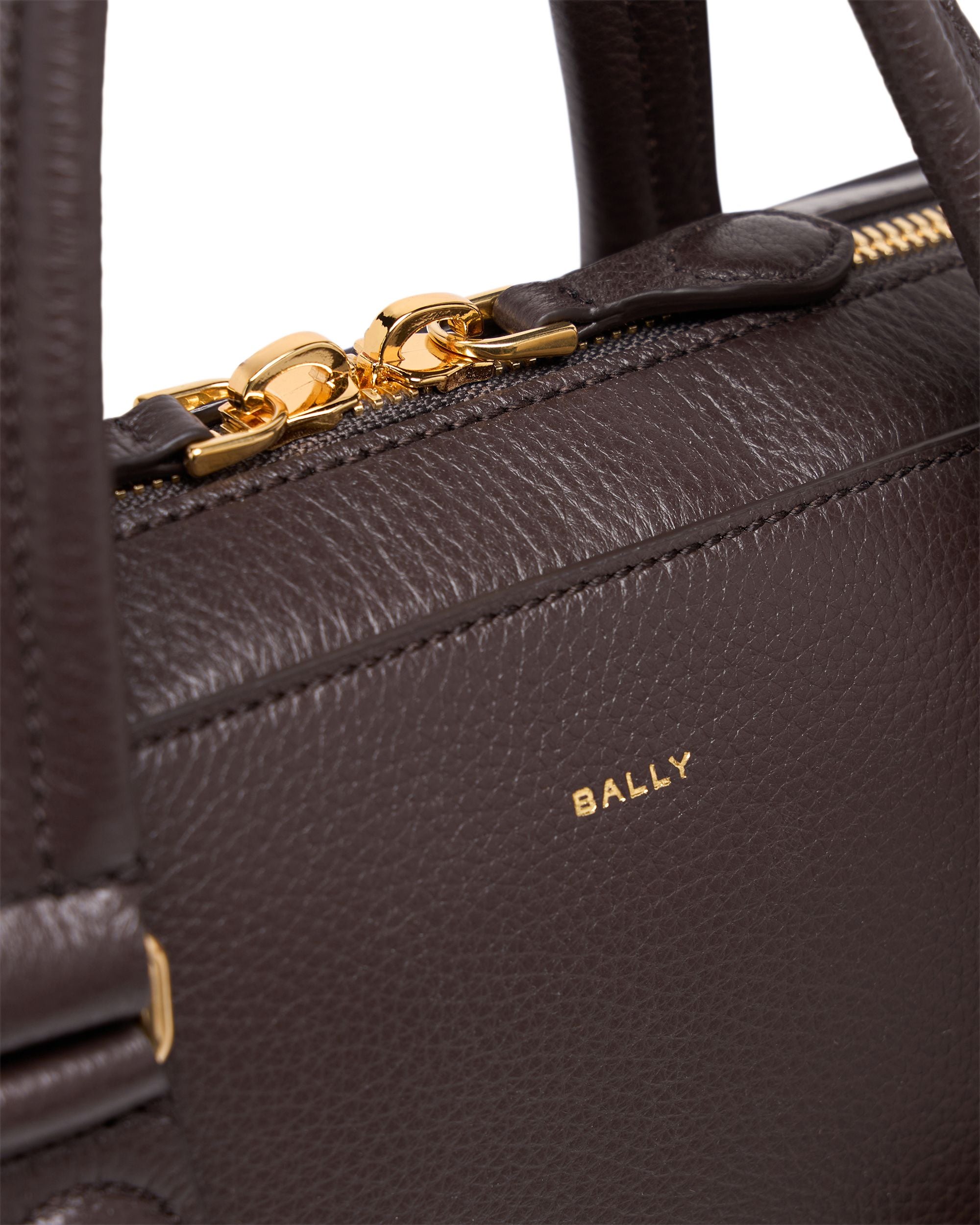 Bally Global - Beckett Briefcase in Ebano Grained Leather - Brown