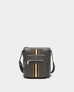 Crossbody In Grey Leather