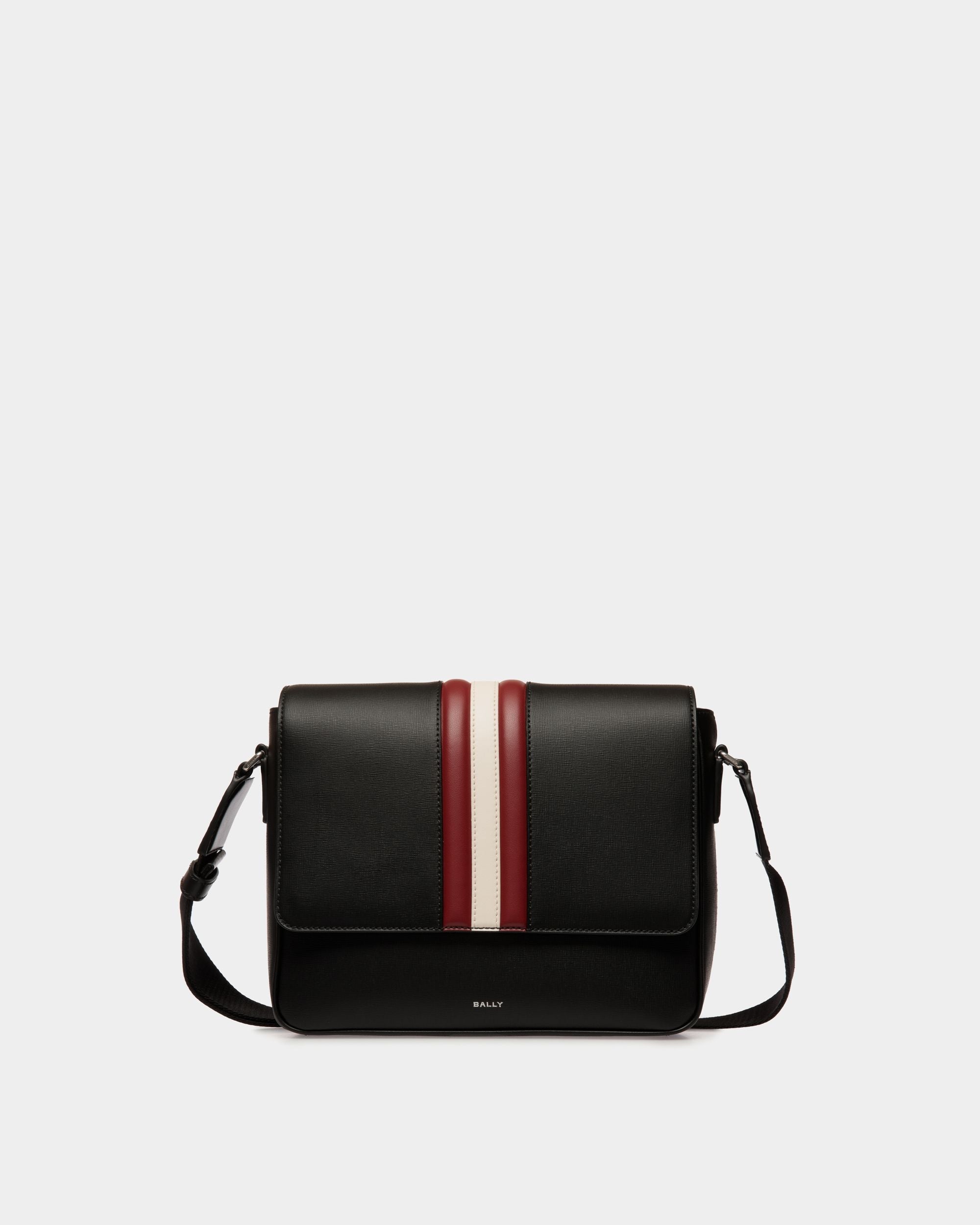 Bally Global - Mythos Crossbody Bag in Black Recycled Leather - Black