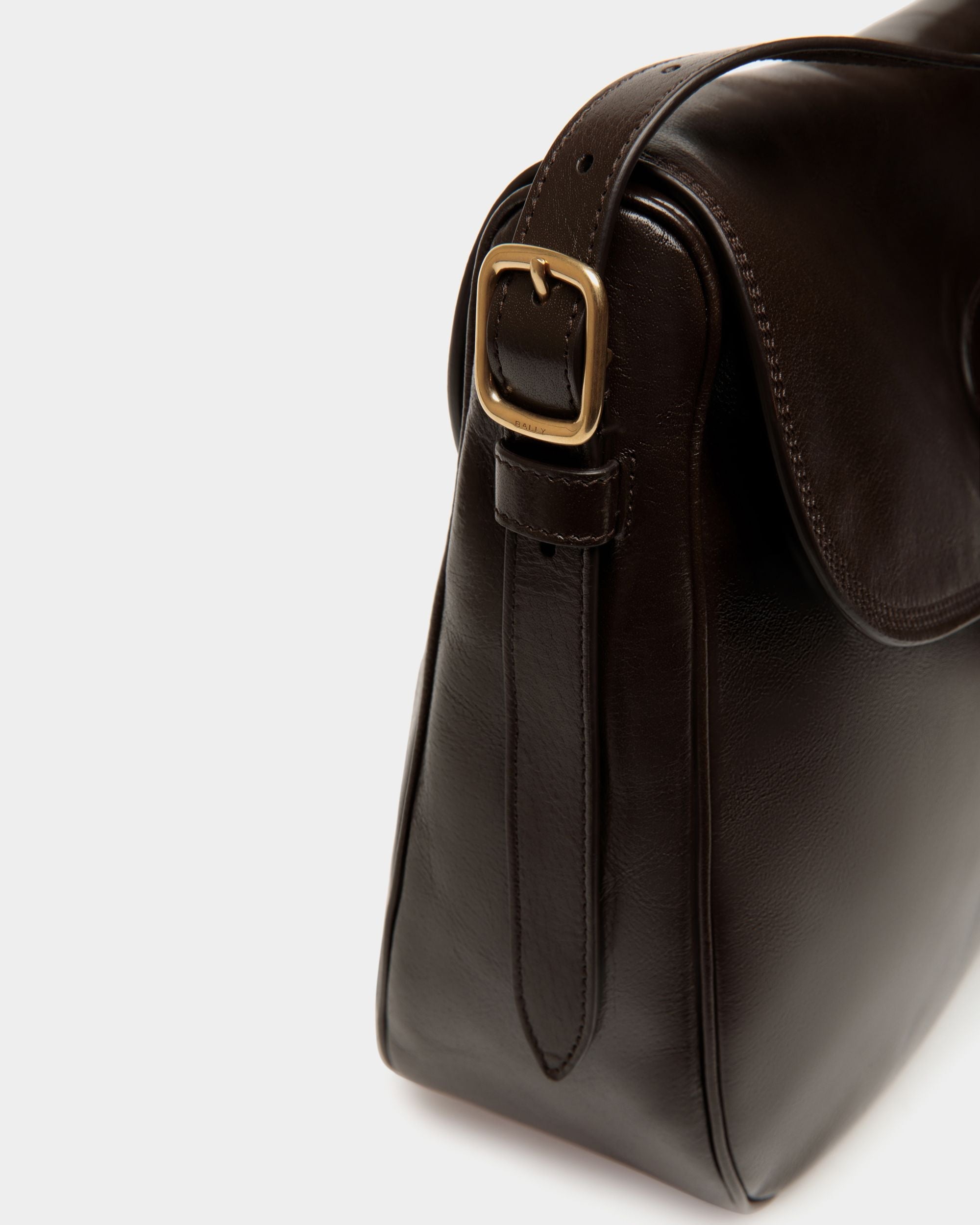 Bally Global - Beckett Crossbody Bag in Ebano Leather - Brown
