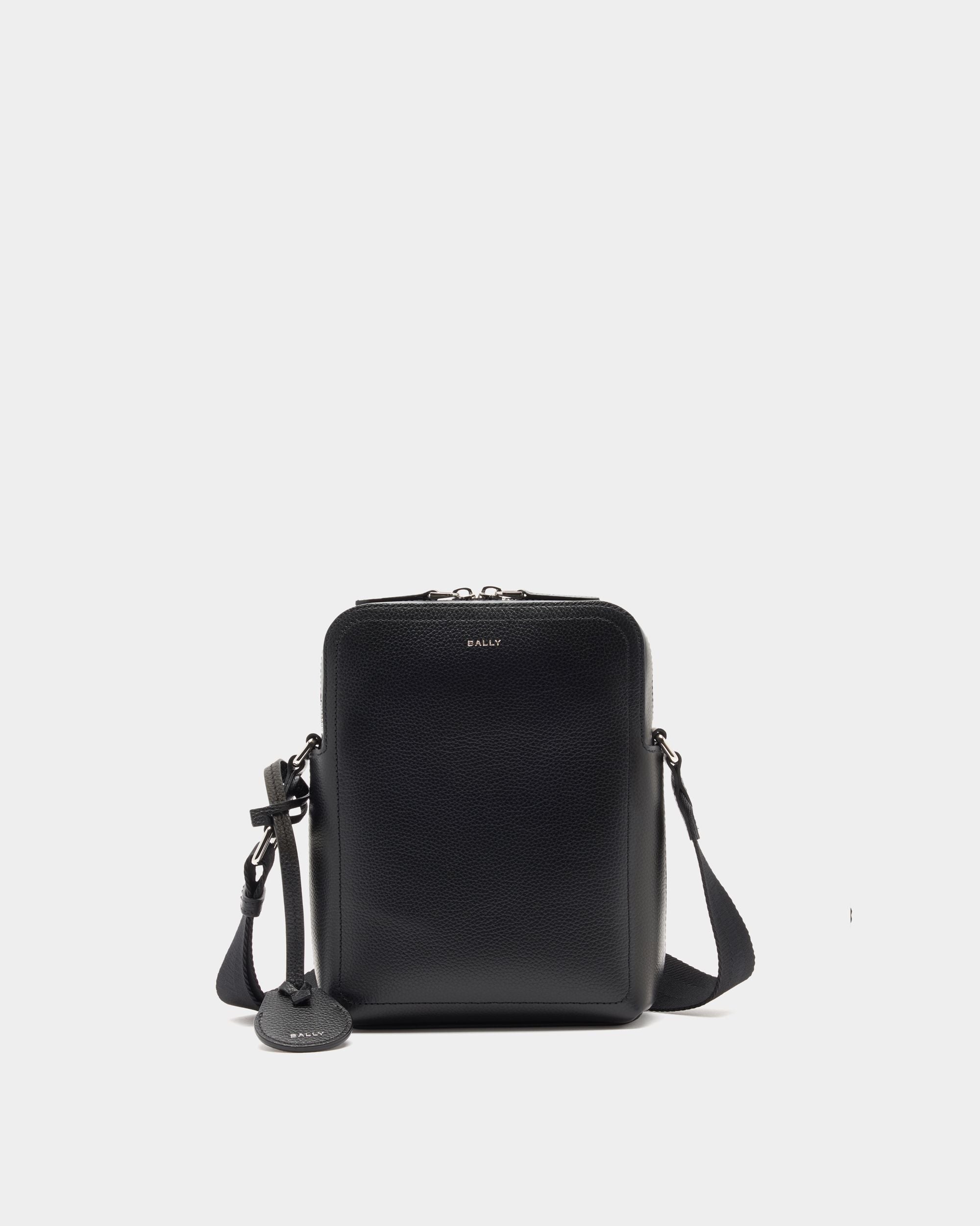 Bally Global - Capitol Crossbody Bag in Black Grained Leather - Black
