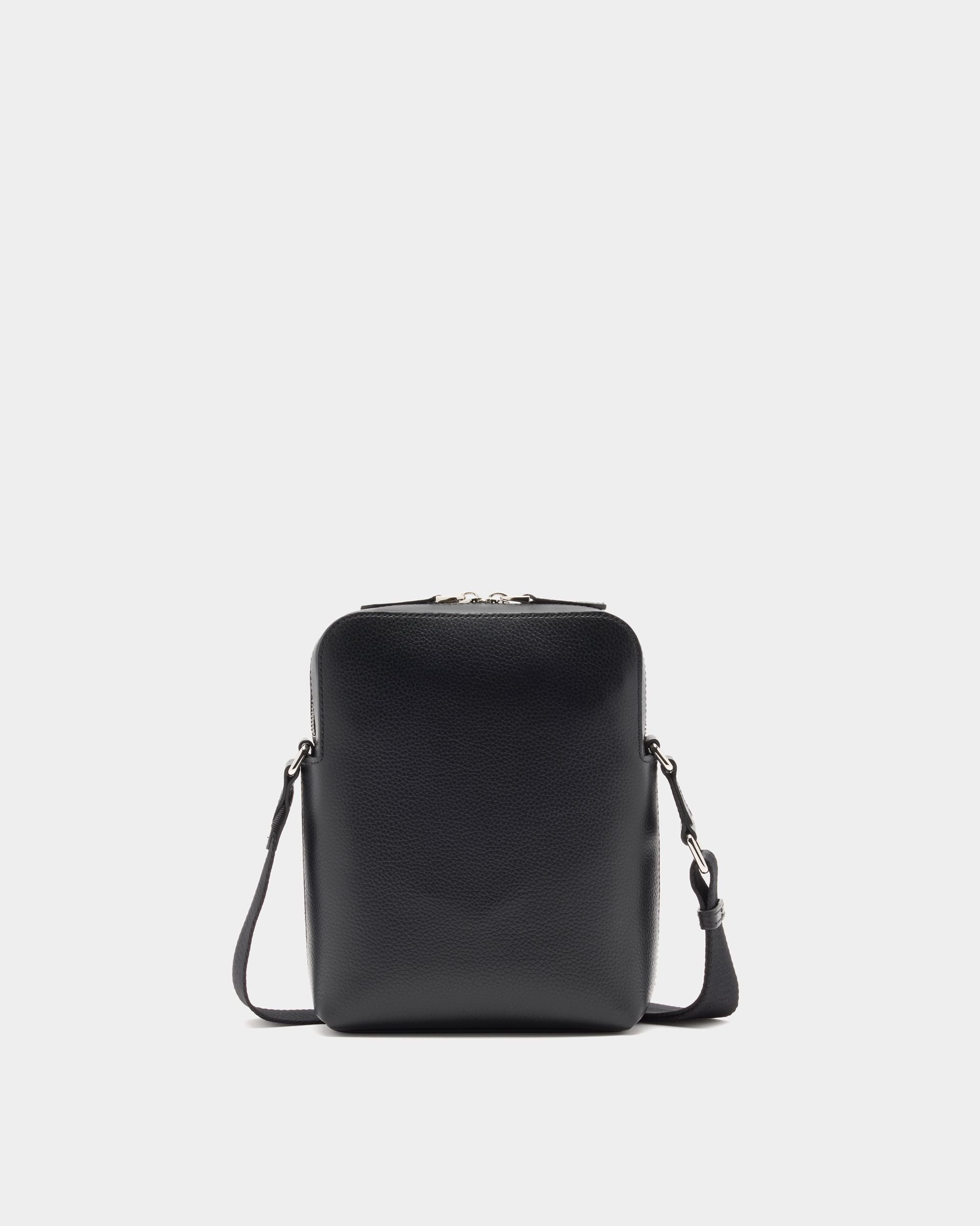 Bally Global - Capitol Crossbody Bag in Black Grained Leather - Black