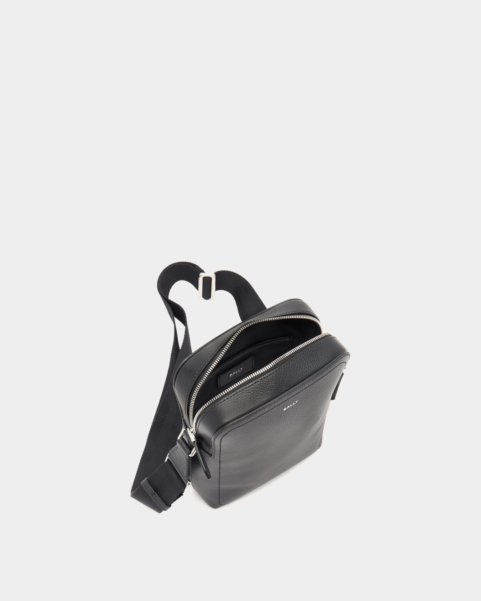 Bally Global - Capitol Crossbody Bag in Black Grained Leather - Black