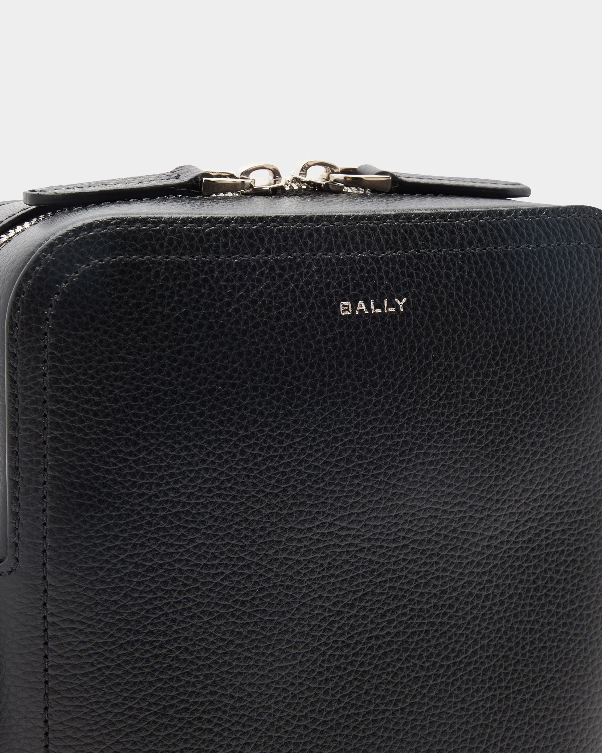 Bally Global - Capitol Crossbody Bag in Black Grained Leather - Black