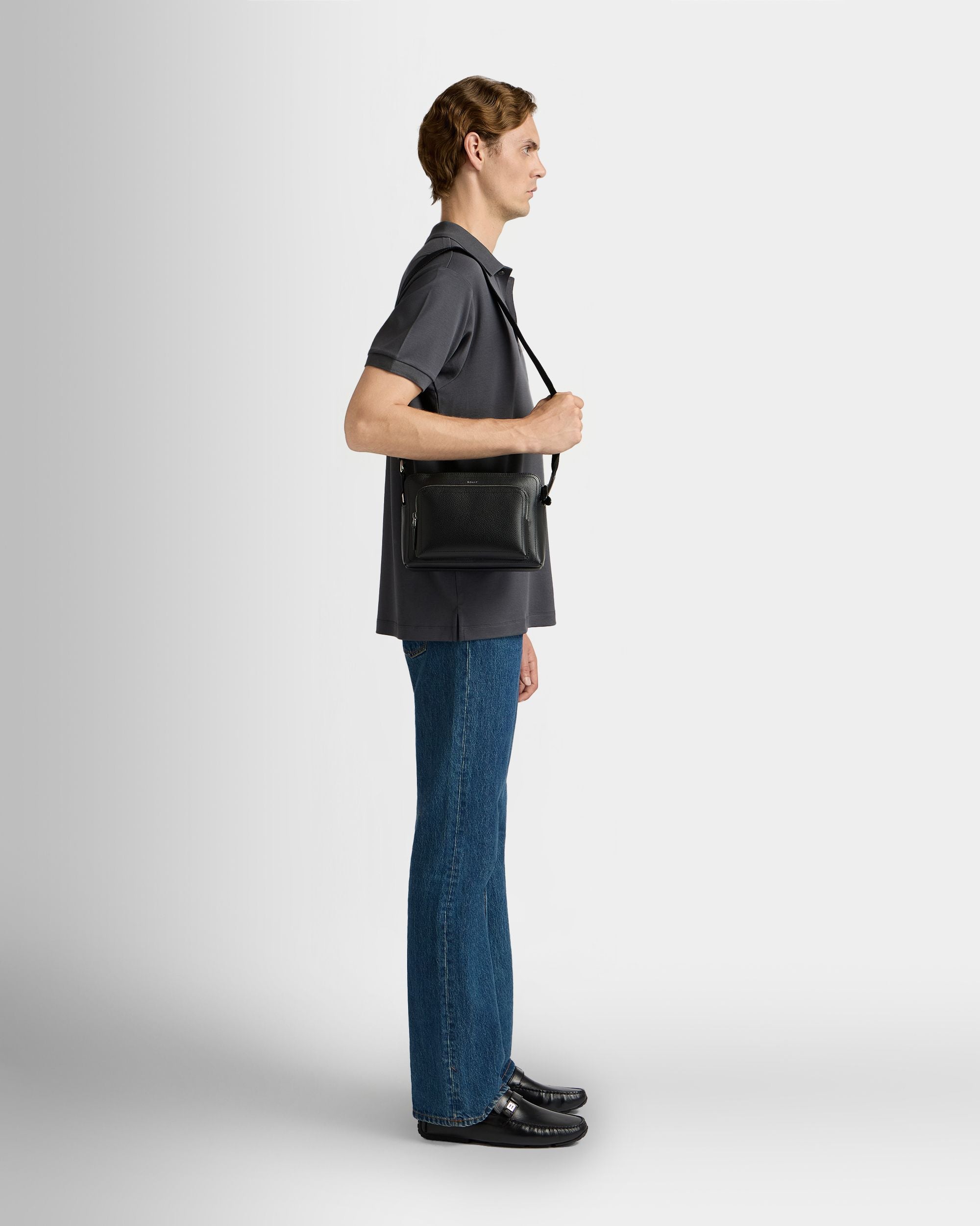 Bally Global - Capitol クロスボディバッグ ブラック グレインレザー - ブラック
