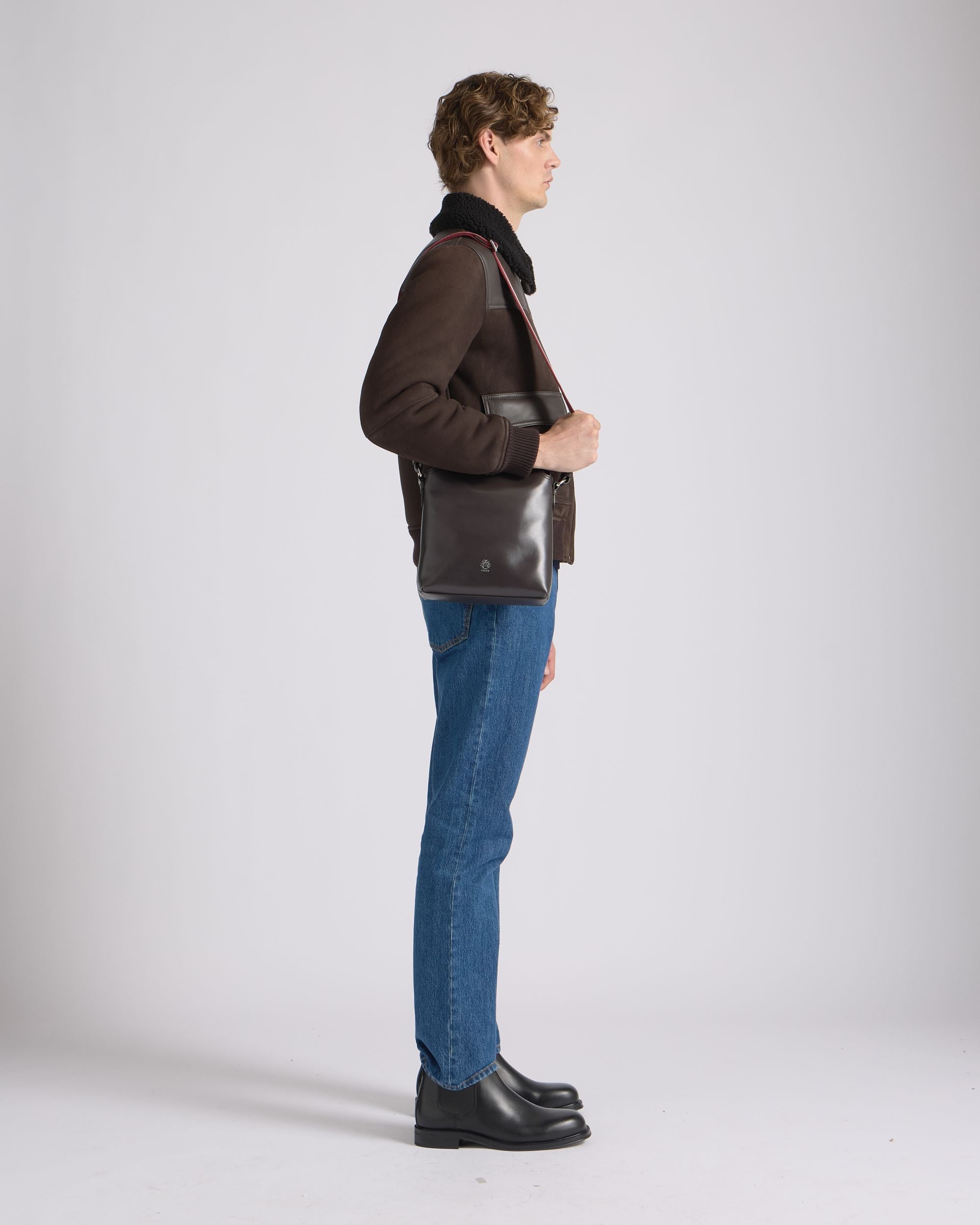 Bally Global - Ray Crossbody Bag in Chocolate Leather - Brown