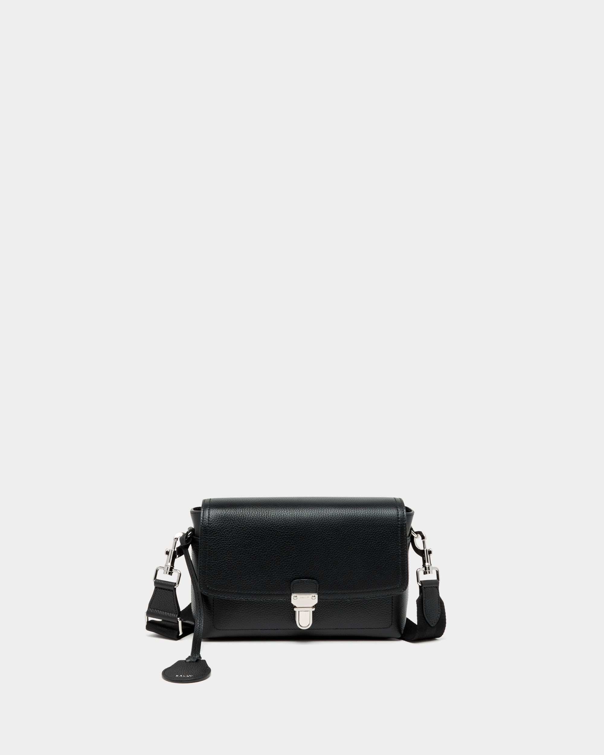 Bally Global - Capitol Crossbody Bag in Black Grained Leather - Black