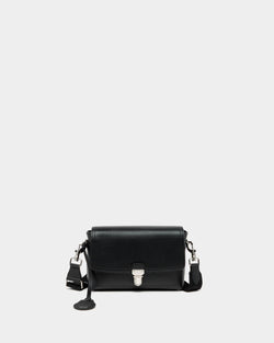 Capitol Crossbody Bag in Black Grained Leather