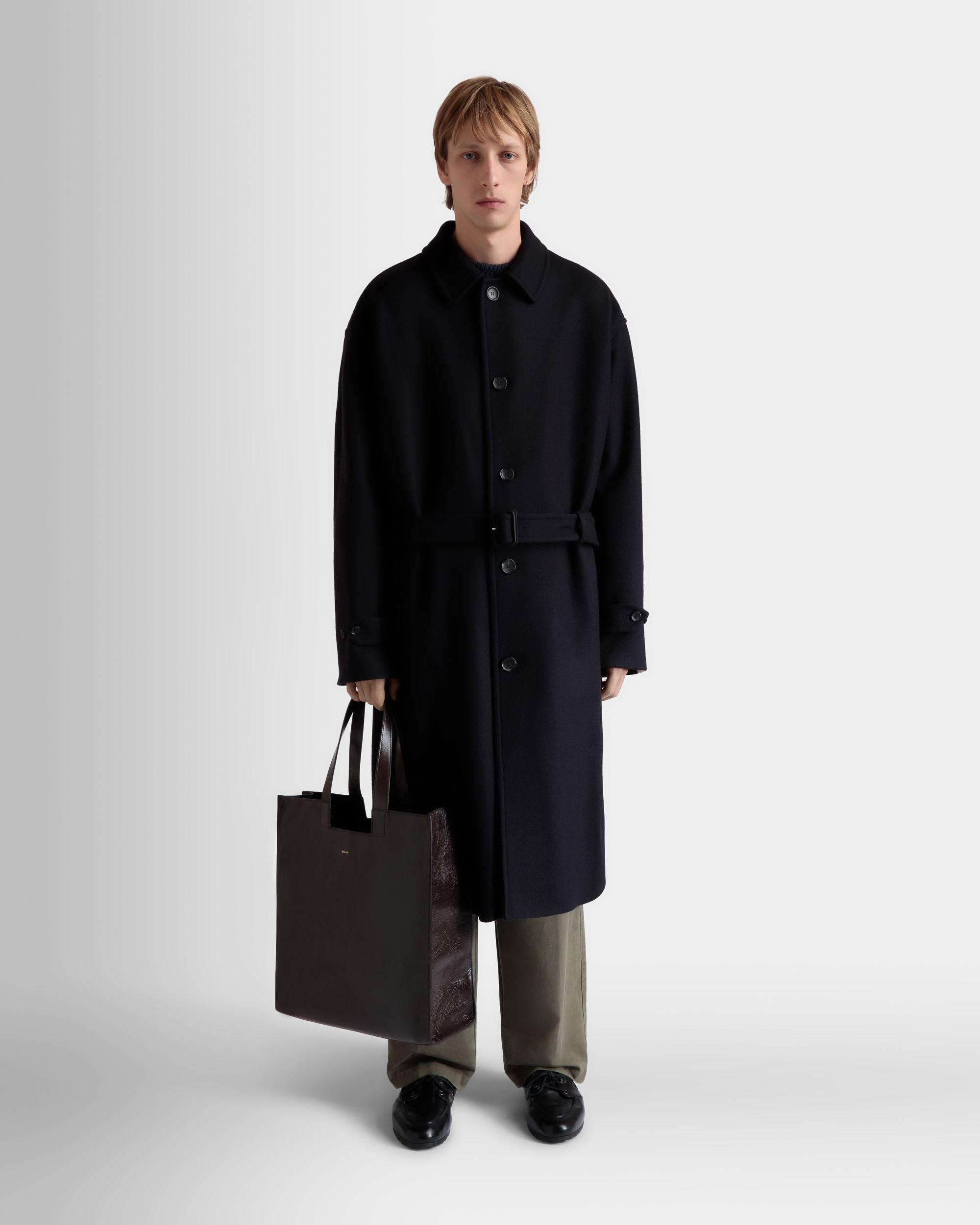 Bally Global - Easy Bally Tote in Ebano Leather - Brown